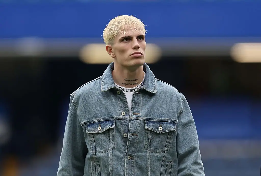Garnacho attended Chelsea's 2-0 win over Brighton (Image: Getty)
