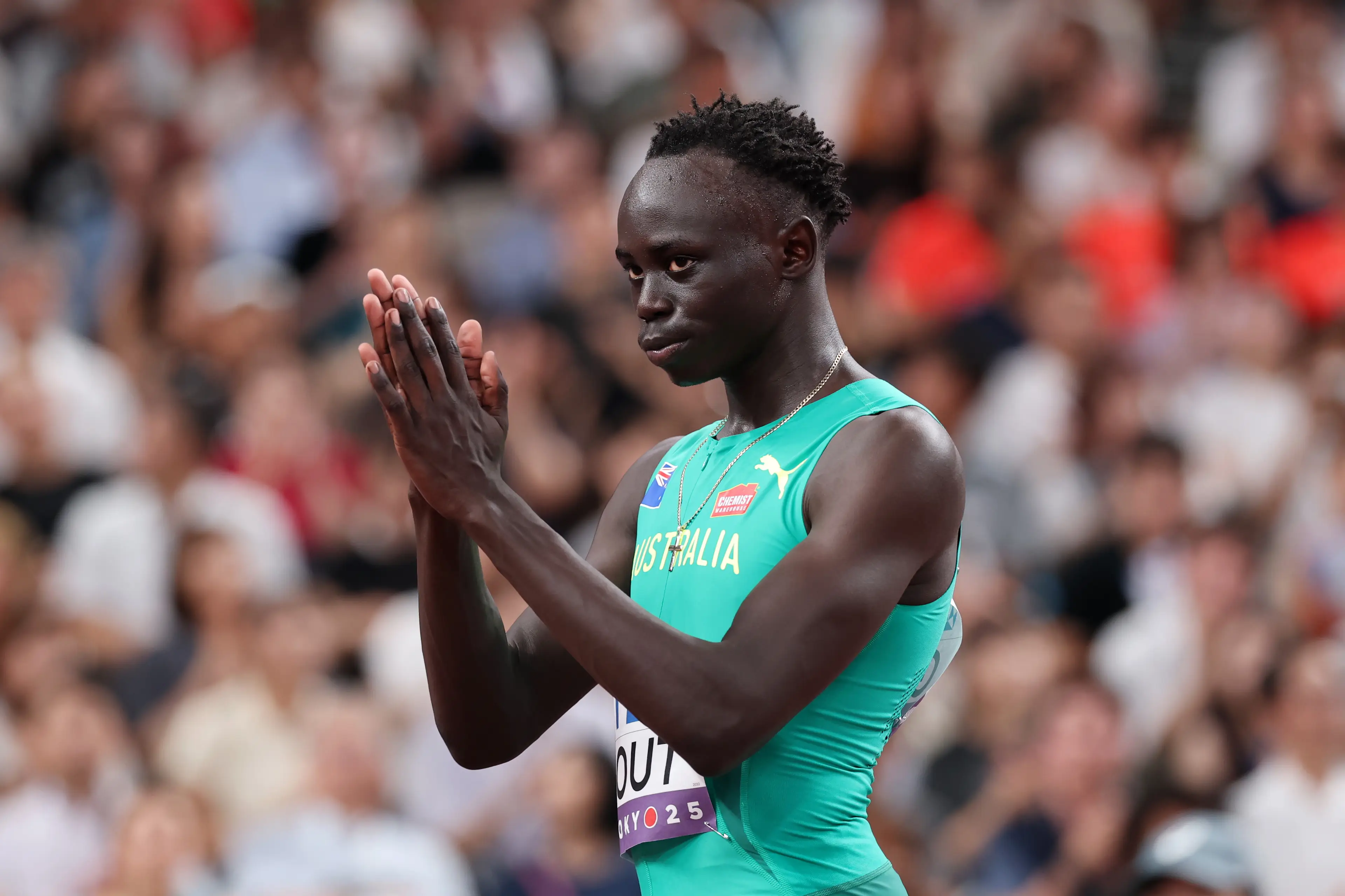 Gout Gout competing at the World Championships (Image: Getty)
