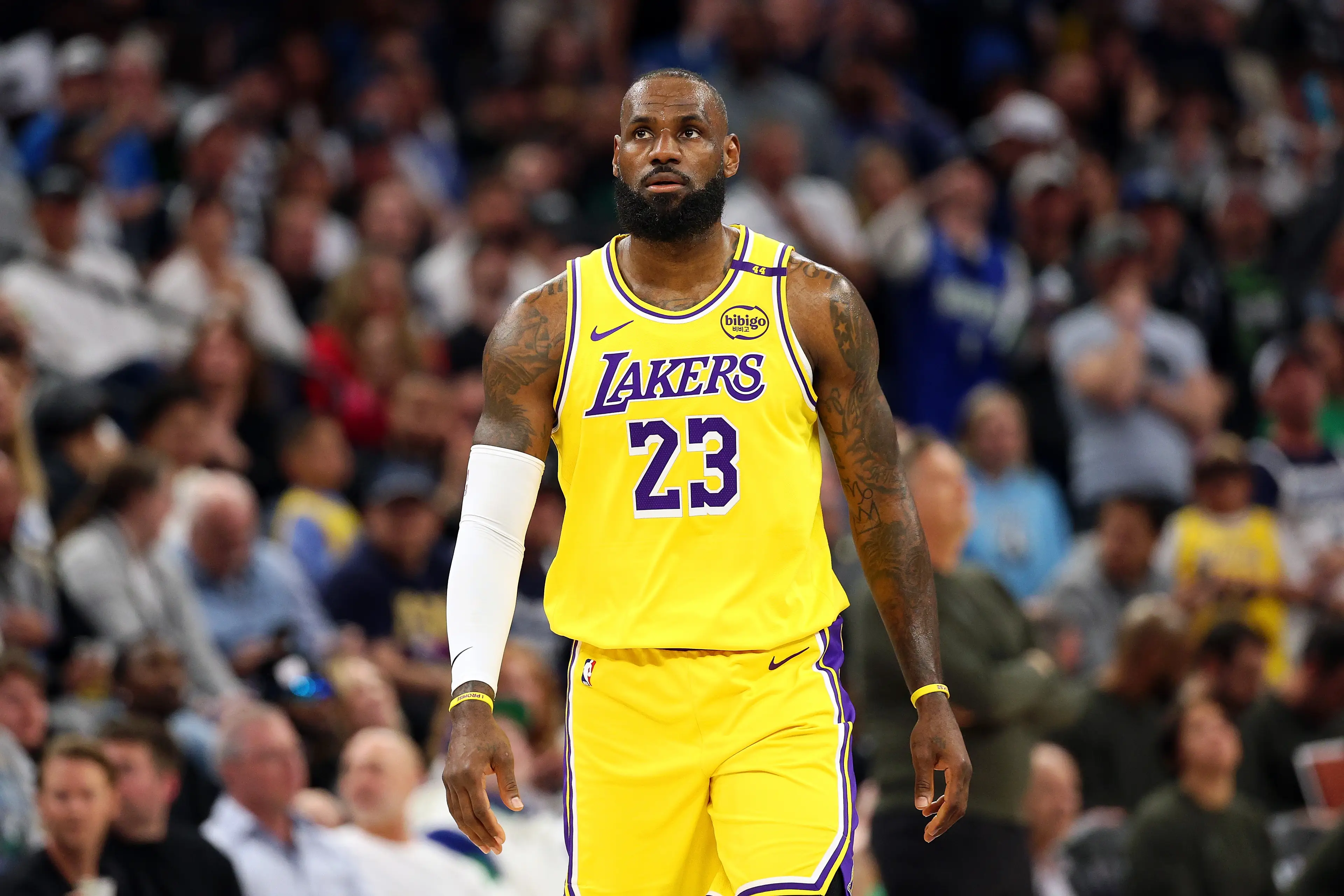 LeBron James playing for the LA Lakers. Image: David Berding / Contributor via Getty