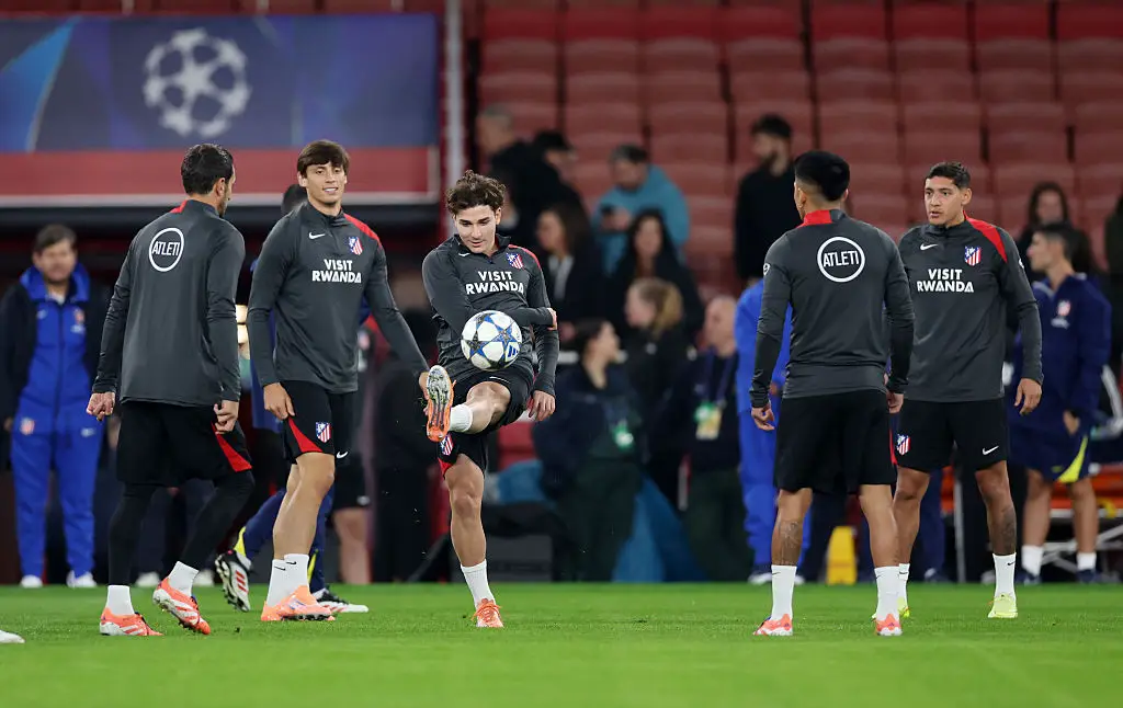 Atletico Madrid trained at the Emirates (Credit:Getty)