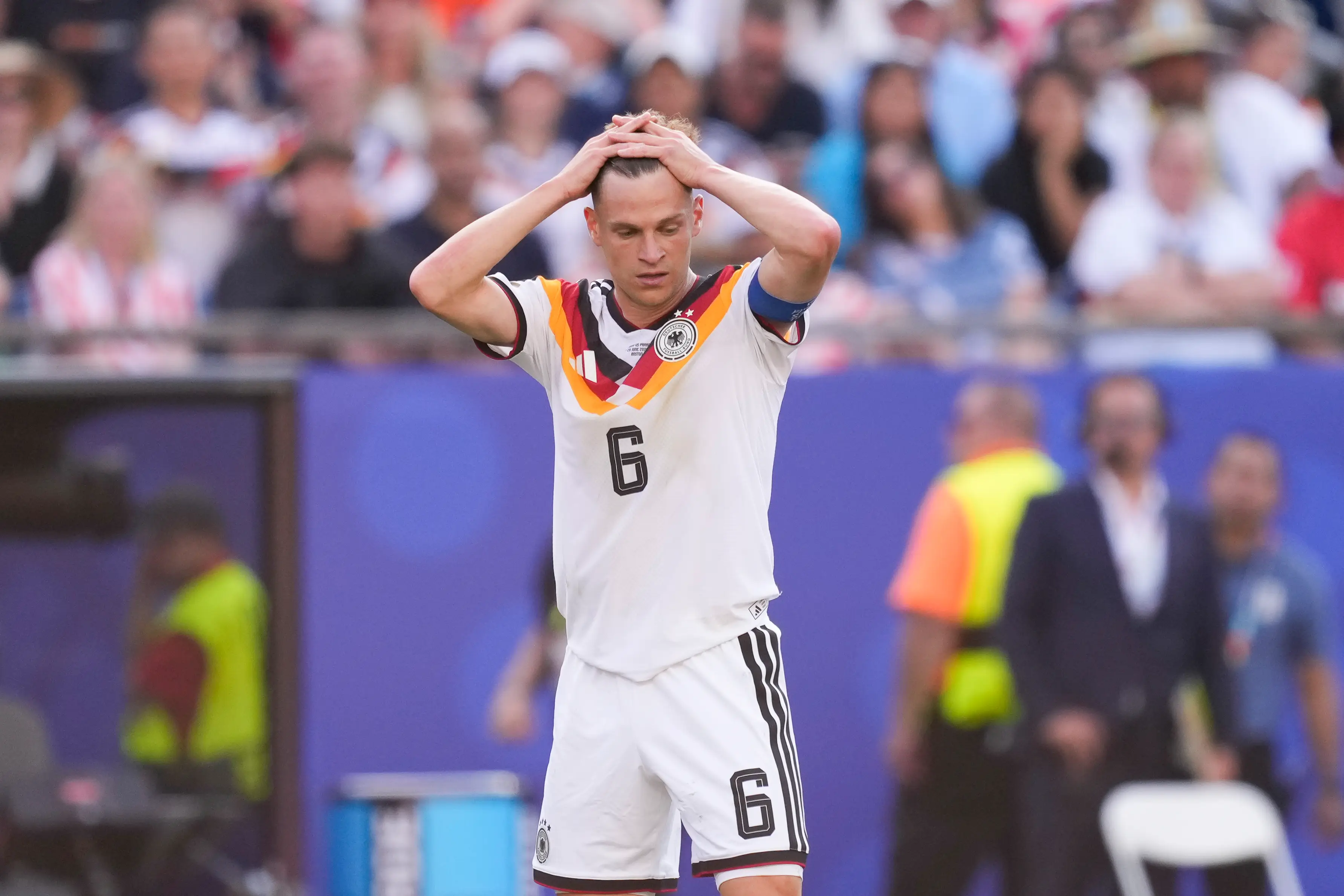 It was an evening to forget for Kimmich and his Germany teammates. Image credit: Getty