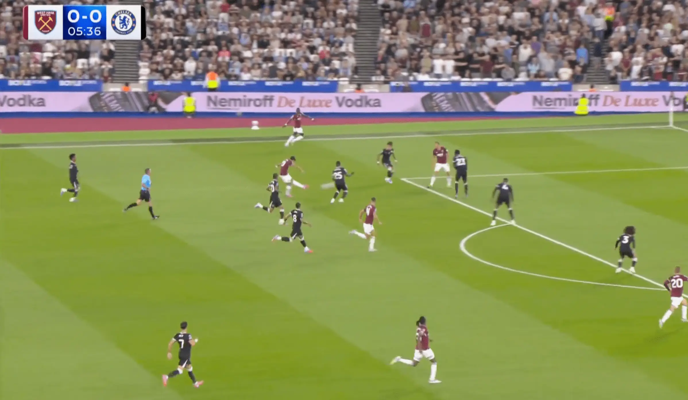 Paqueta scored from nearly 25 yards out for West Ham (Image: Sky Sports)