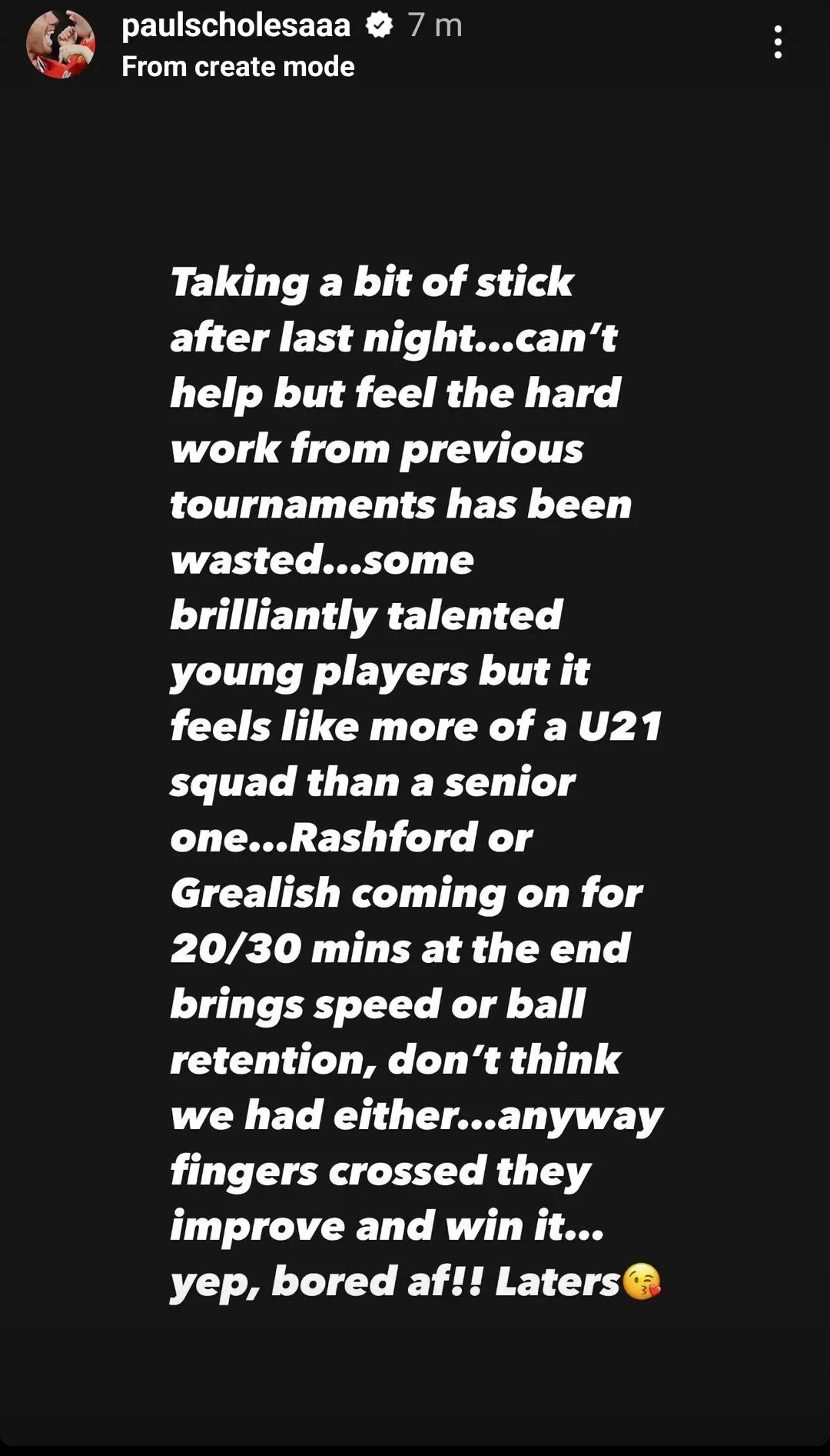 Paul Scholes on Instagram