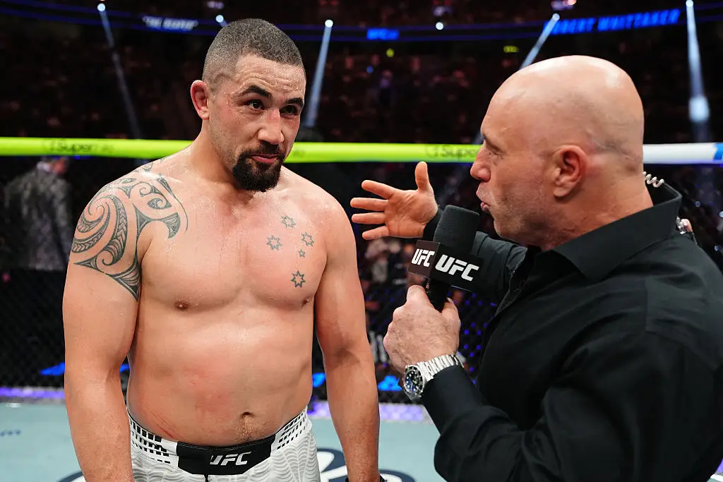Robert Whittaker and Joe Rogan at UFC 329 (Credit:Getty Images)