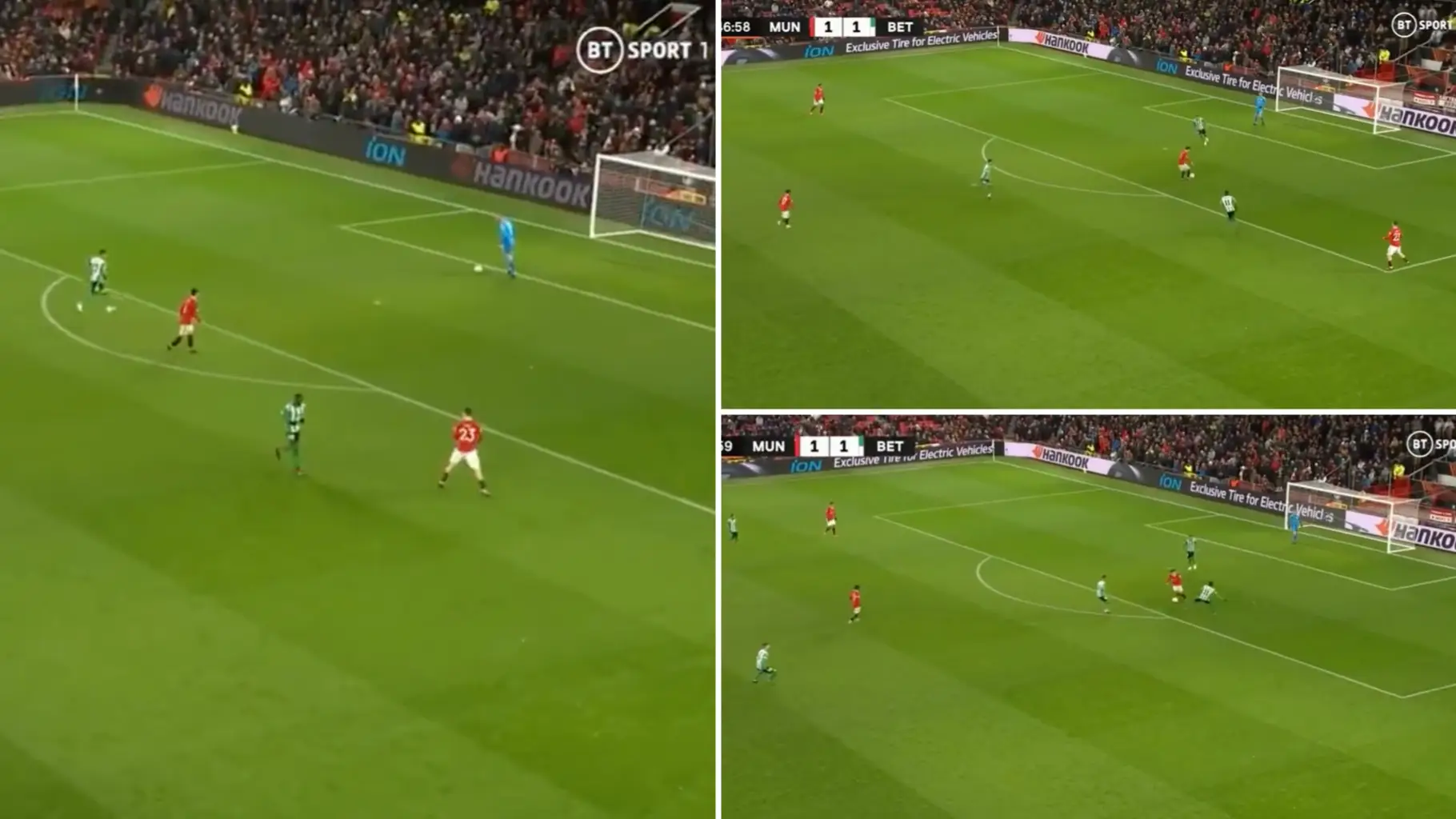 How Lisandro Martinez dealt with the exact same David De Gea pass