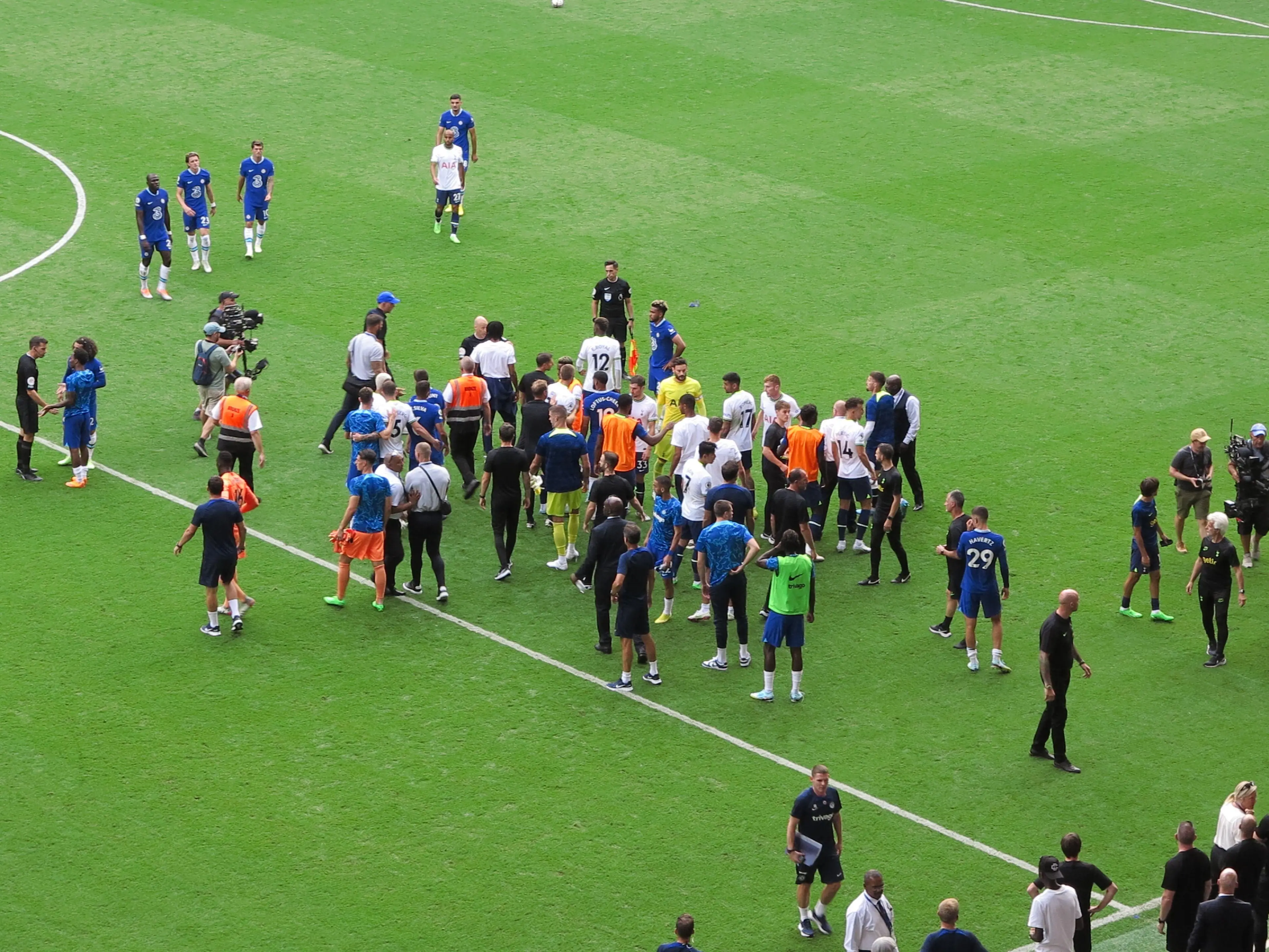 The aftermath of Chelsea vs Spurs. (Alamy)