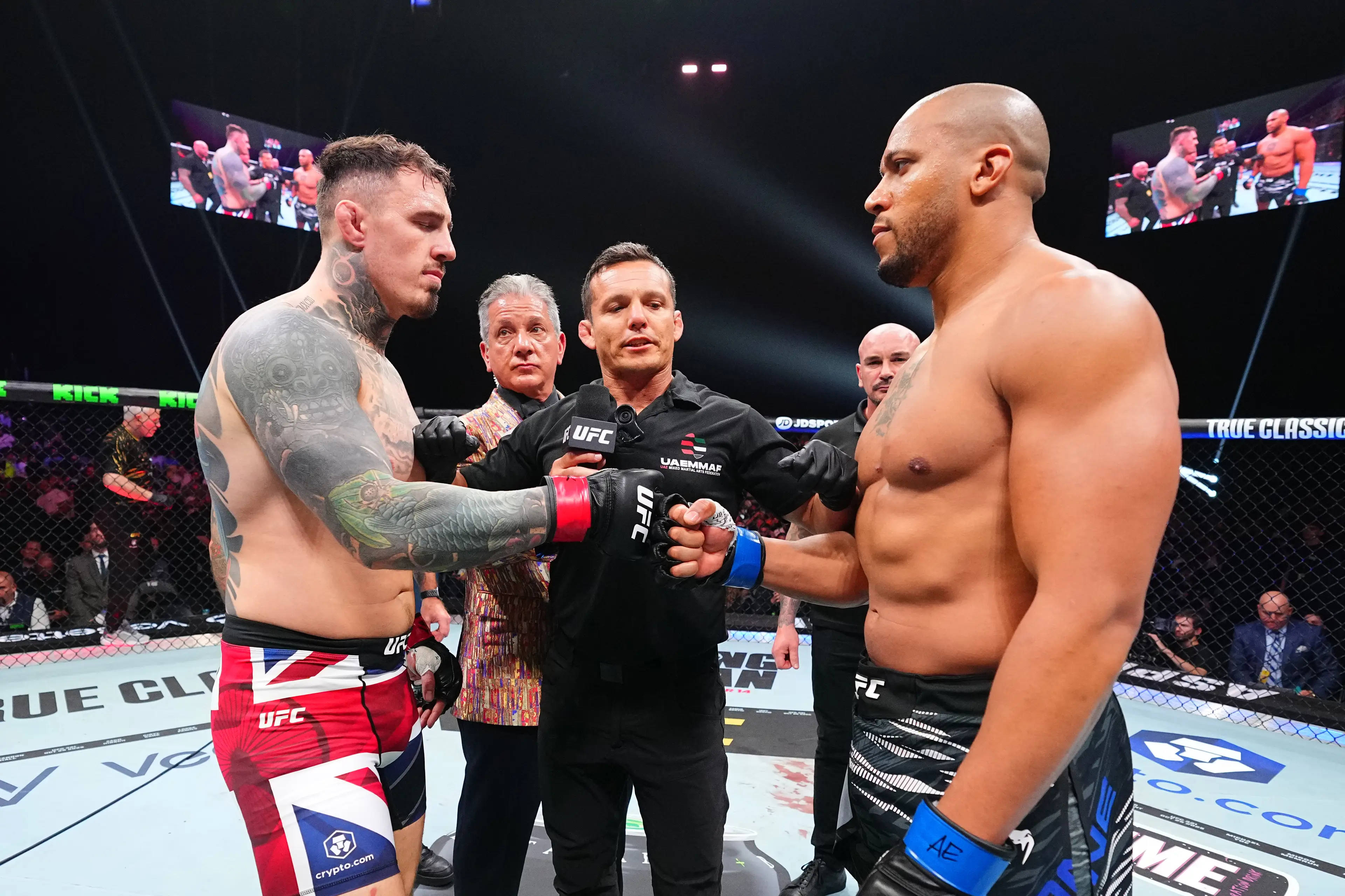 Tom Aspinall's fight against Ciryl Gane was declared a no contest. (Image: Getty)