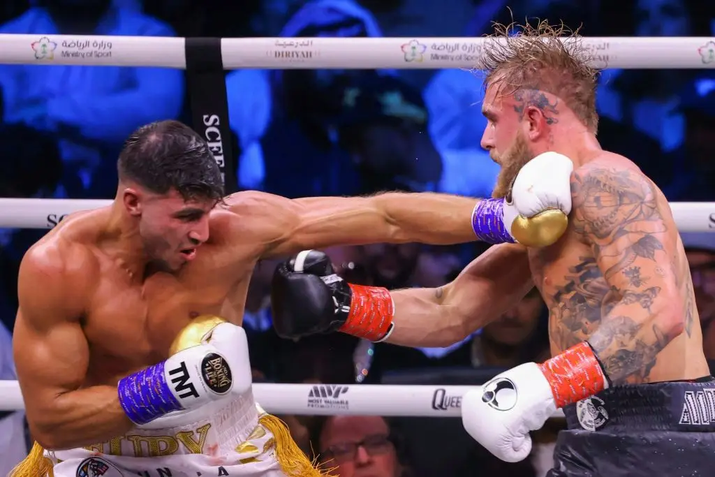 Tommy Fury defeated Jake Paul via unanimous decision in February 2023 (Image: Getty)