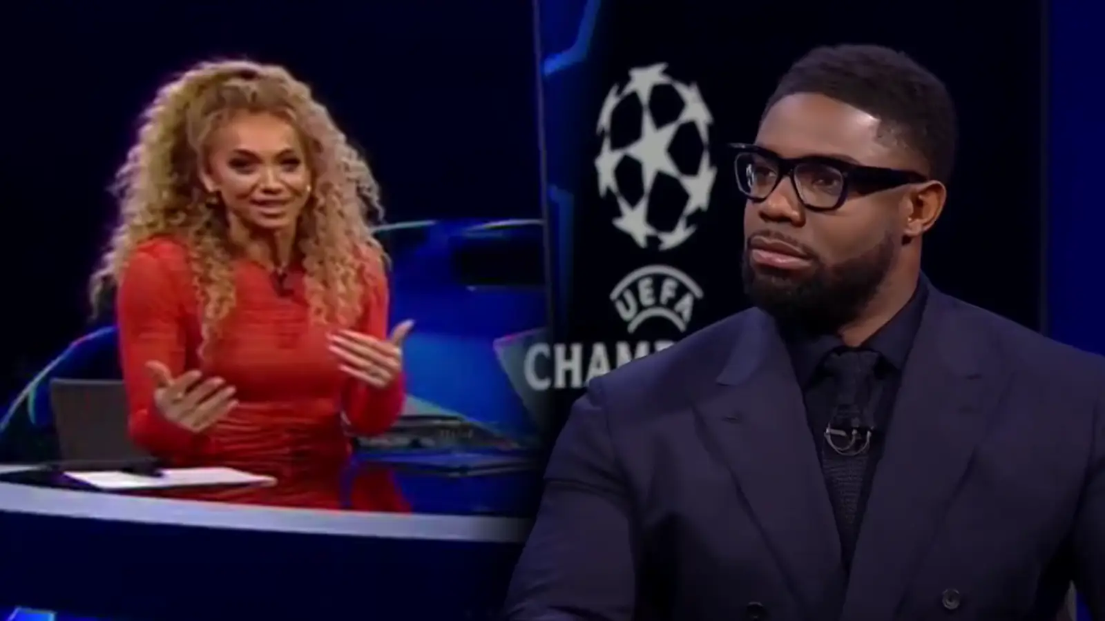 Kate Scott destroys Micah Richards with brutal comment moments into CBS Sports' coverage of Arsenal vs PSG