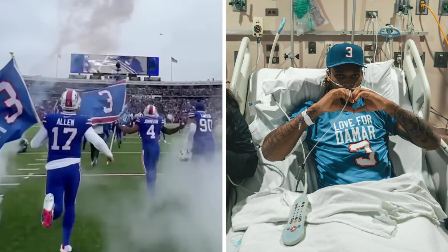 Buffalo Bills/Instagram. Damar Hamlin/Instagram