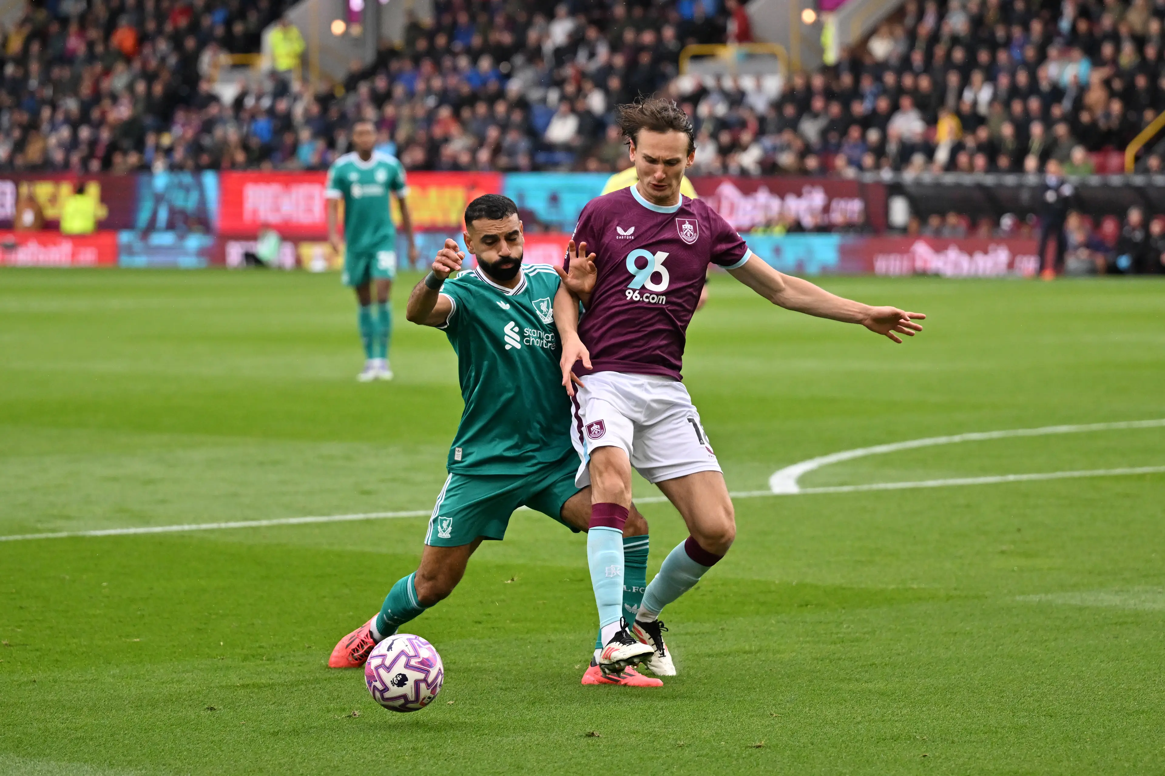 Mohamed Salah endured a tough afternoon vs Burnley. Image: Getty