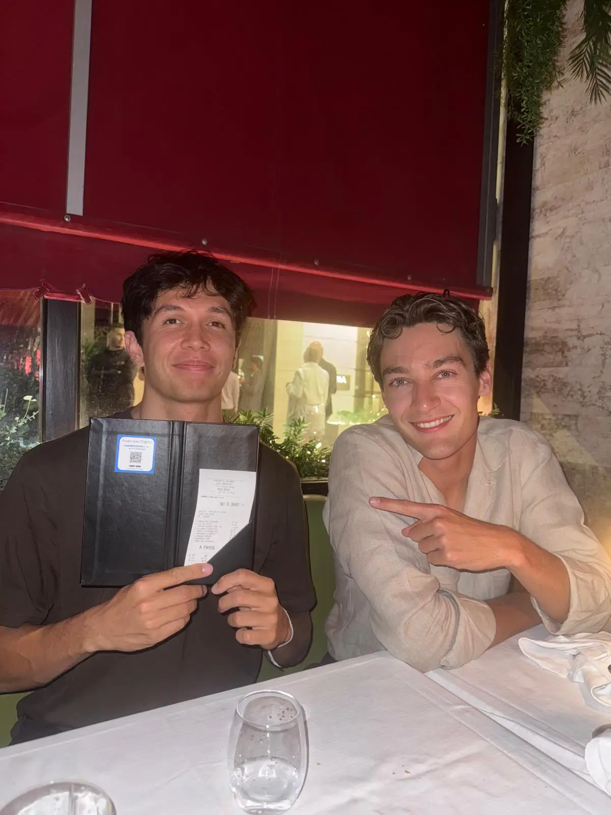 George Russell got a free dinner from Alex Albon. Image: X@alex_albon