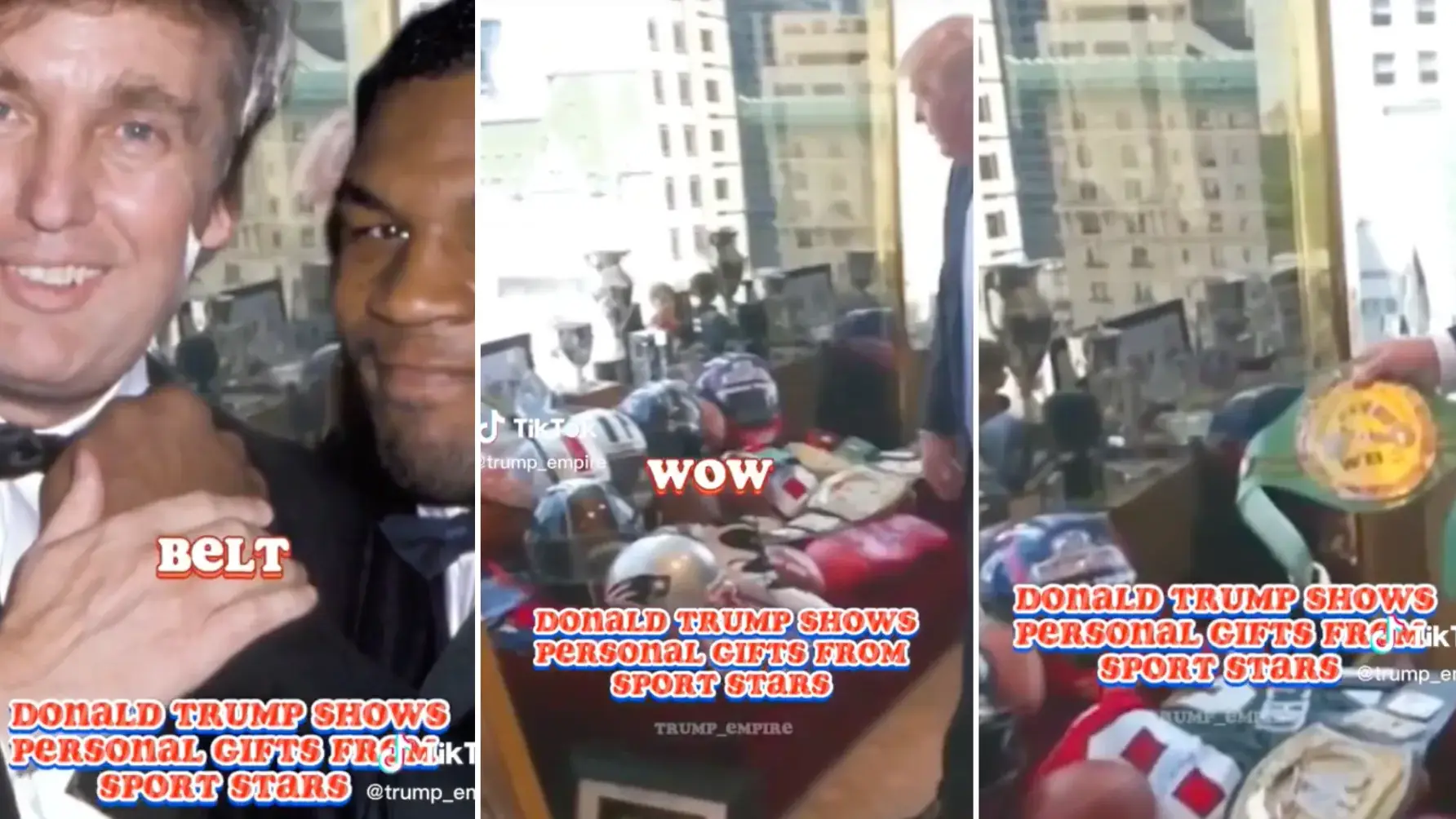 Donald Trump has FOUR incredible sports memorabilia items in his office, he received them from legendary figures