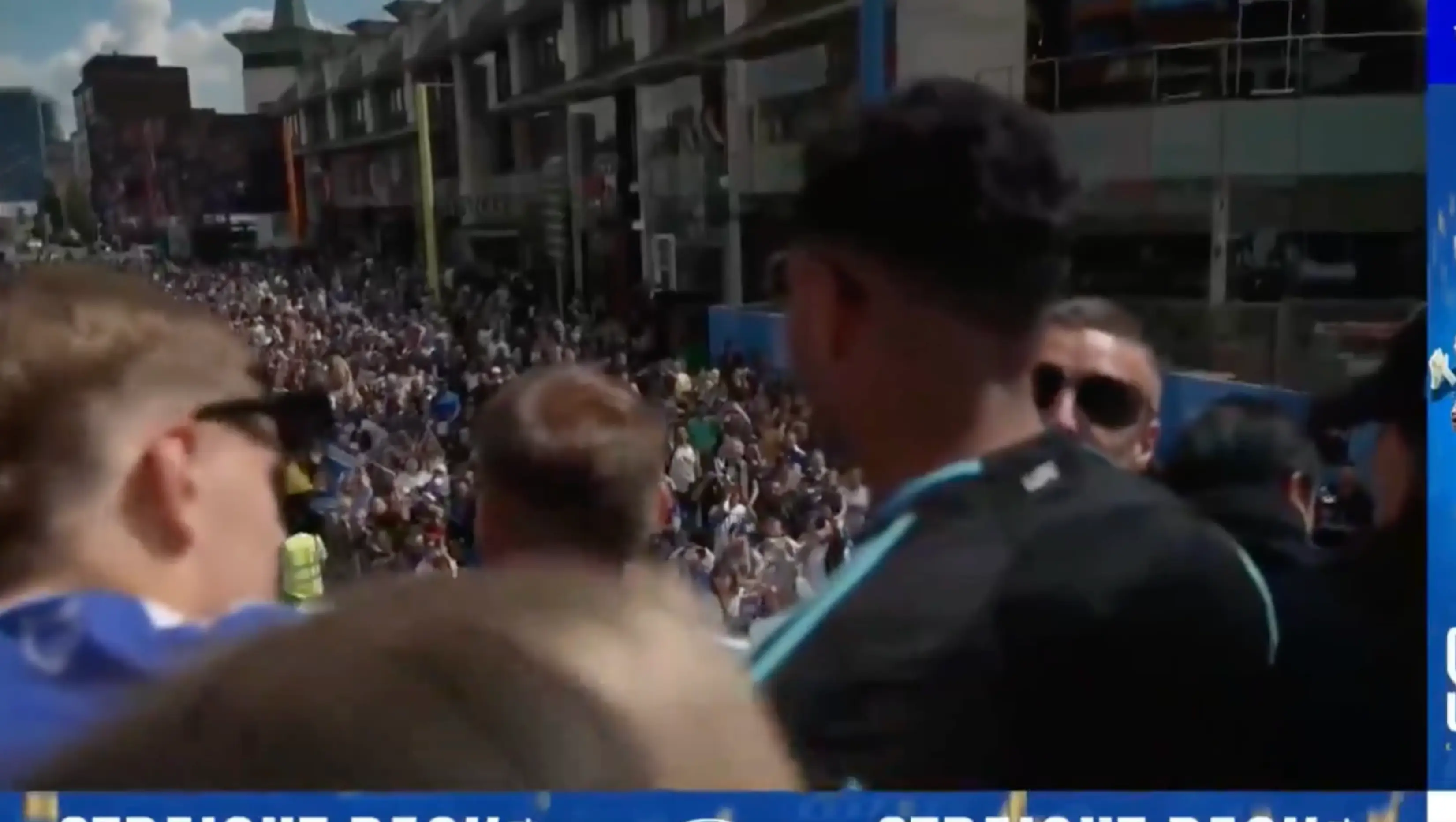 Jamie Vardy's x-rated rant was caught on camera. (Leicester City YouTube)