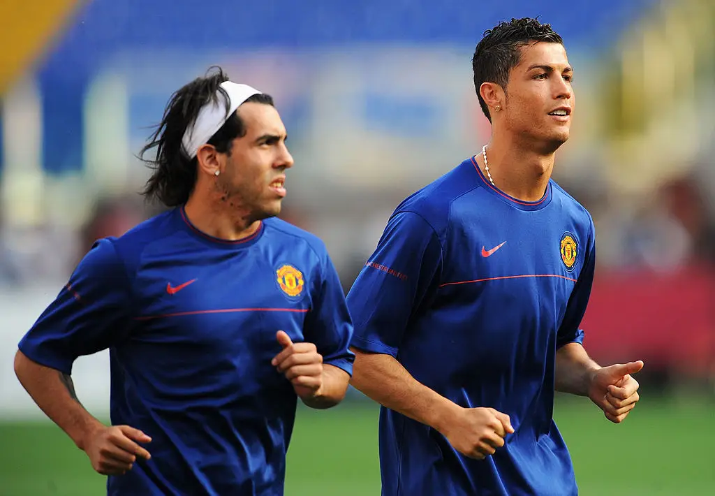 Carlos Tevez and Cristiano Ronaldo played together at Manchester United (Credit:Getty)