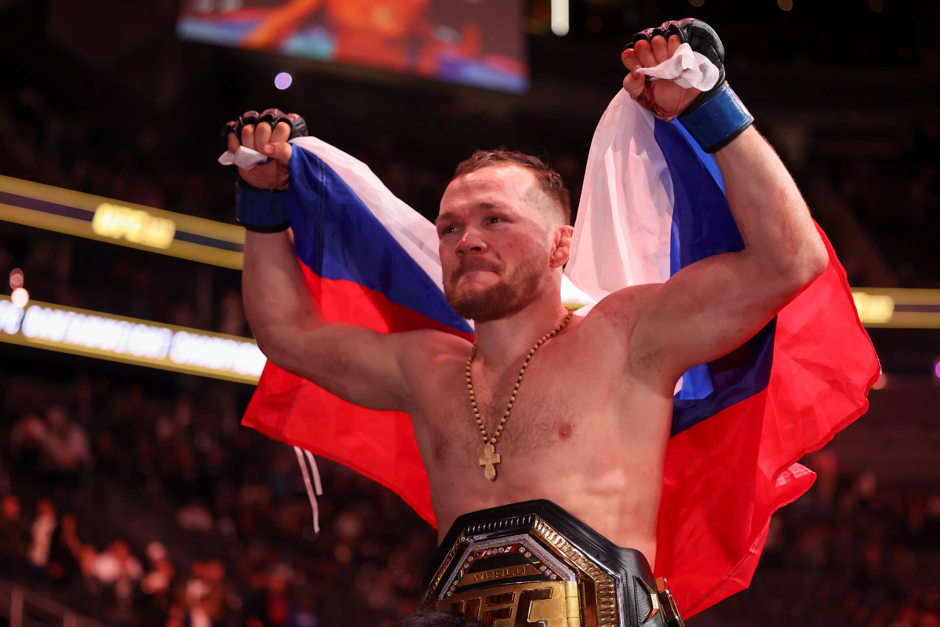 Petr Yan is eyeing a defence of his UFC bantamweight title at the White House. Image: Getty 