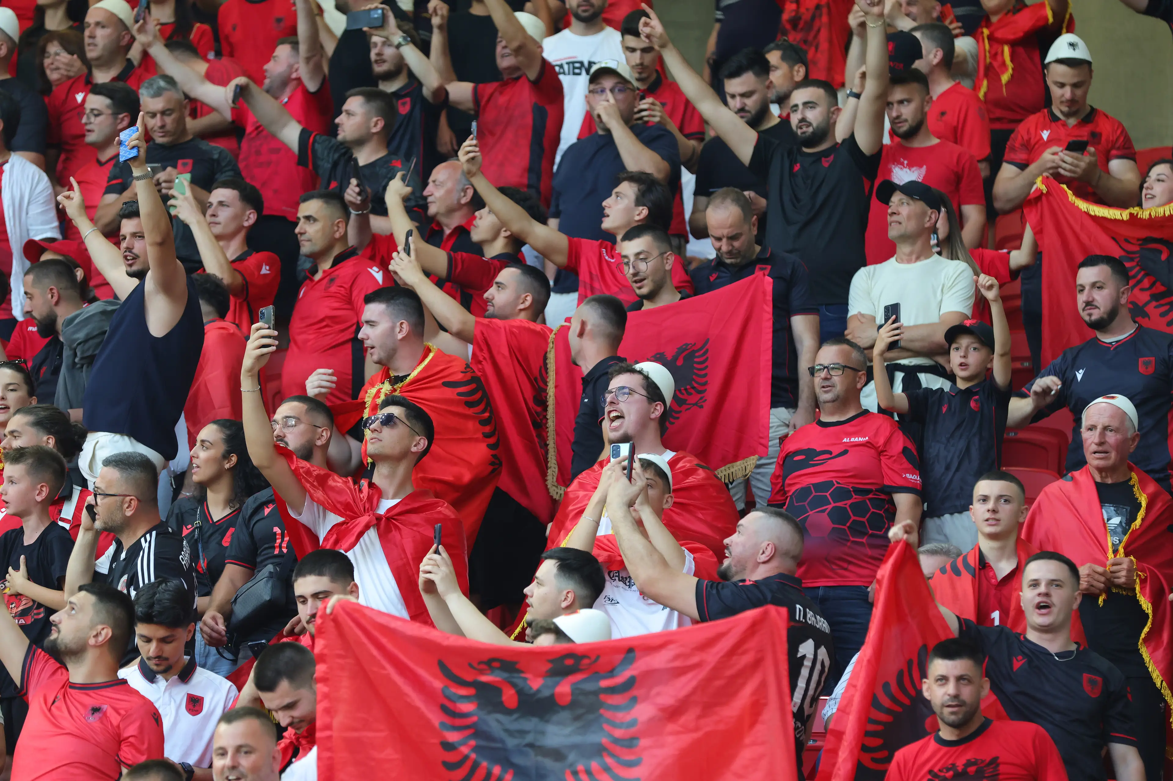 Albania were bottom of UEFA's fair play list. Image: Getty