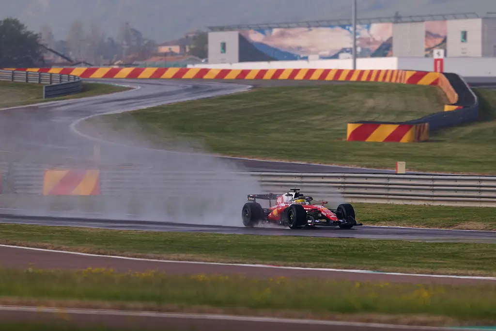 Lewis Hamilton in Ferrari testing (Credit:Getty)