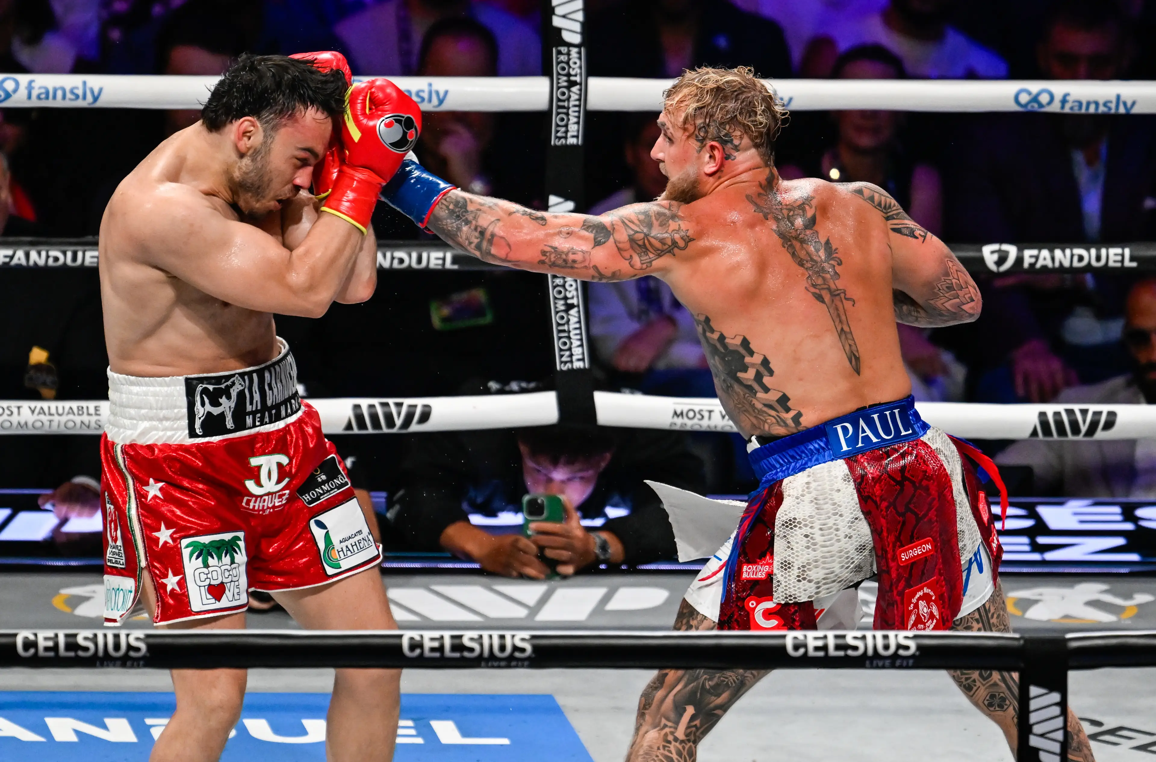 Jake Paul beat Julio Cesar Chavez Jr. in his last fight. Image: Getty 