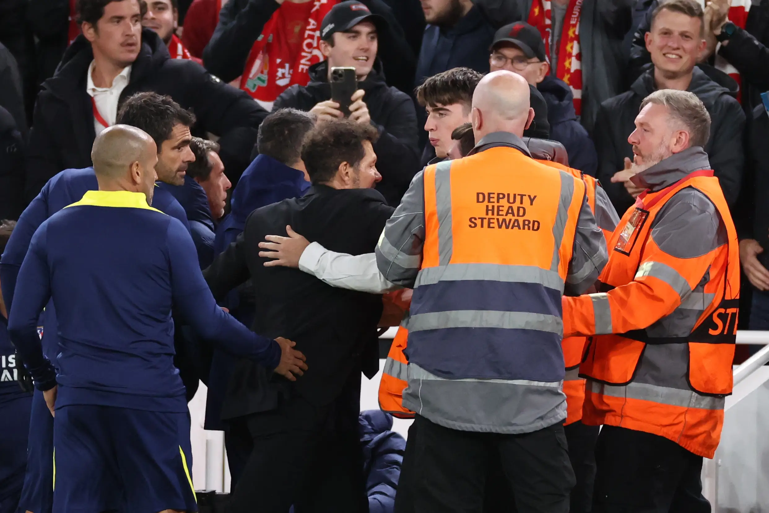 Diego Simeone was furious with Liverpool supporters. Image: Getty