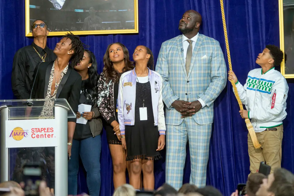 Shaquille O'Neal at the unveiling of his statue in 2017 - Getty