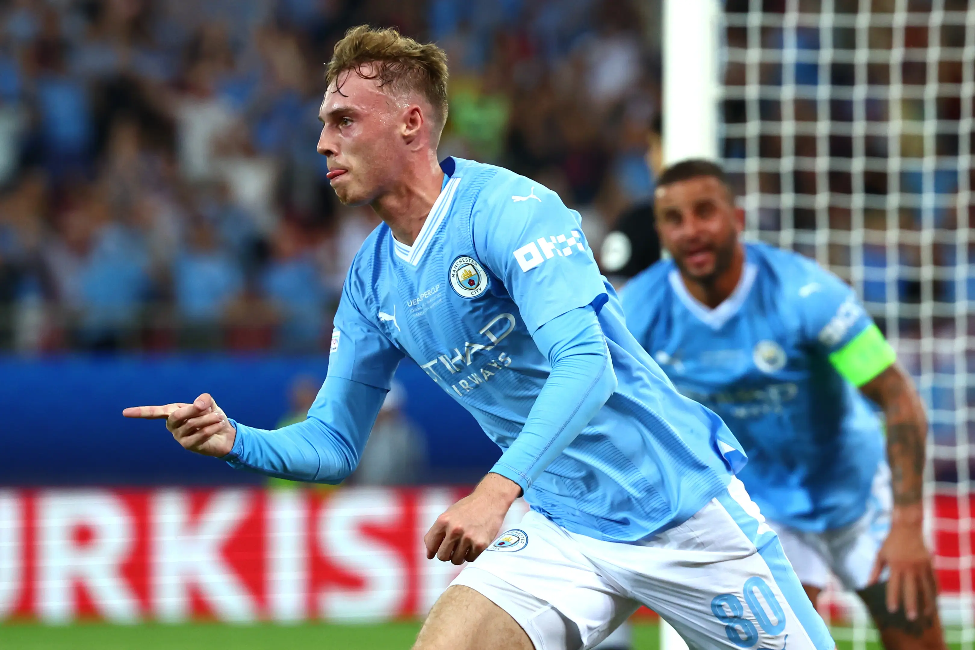 Cole Palmer in action for Manchester City. (Image: Getty)