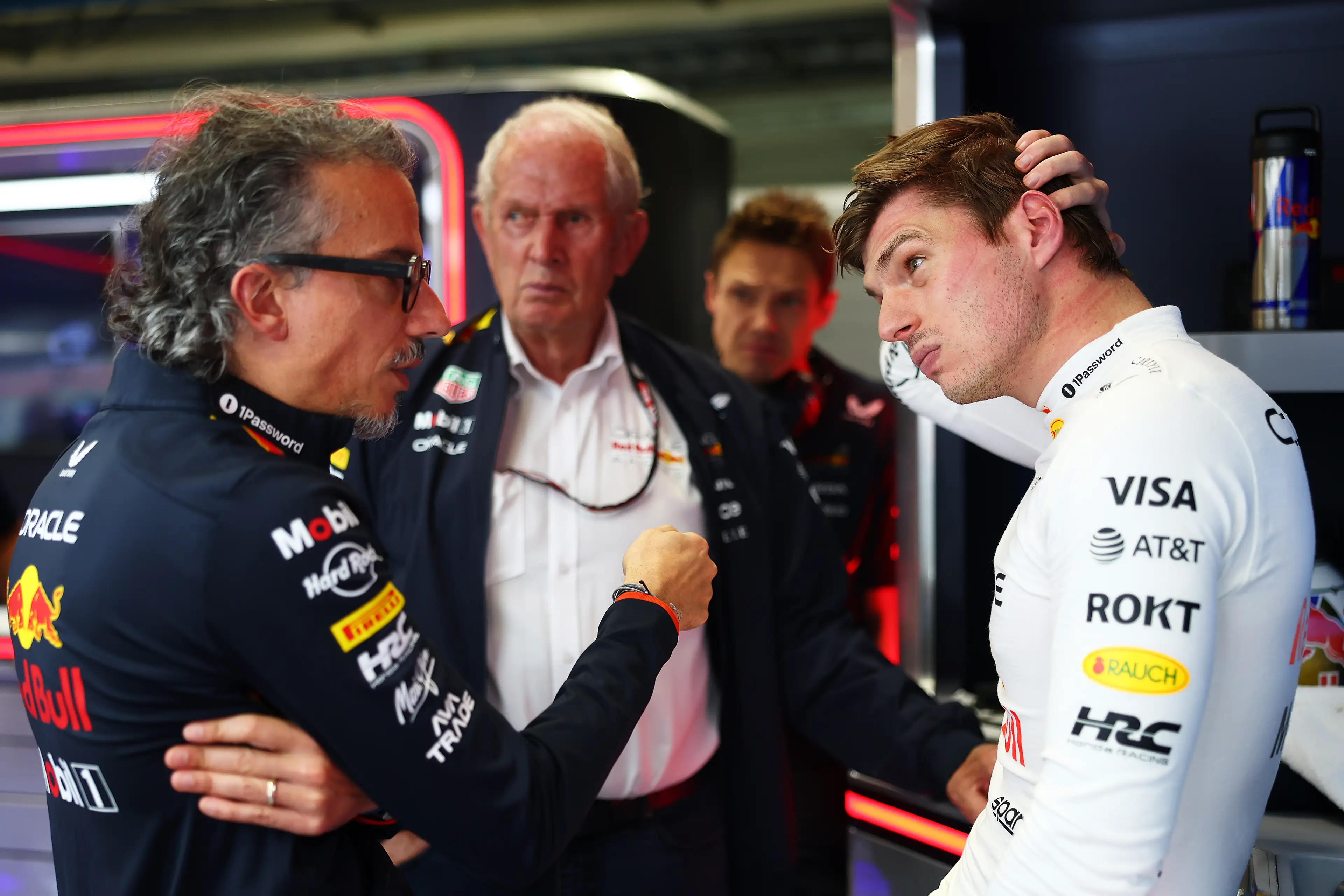 Laurent Mekies and Max Verstappen (Image: Getty)