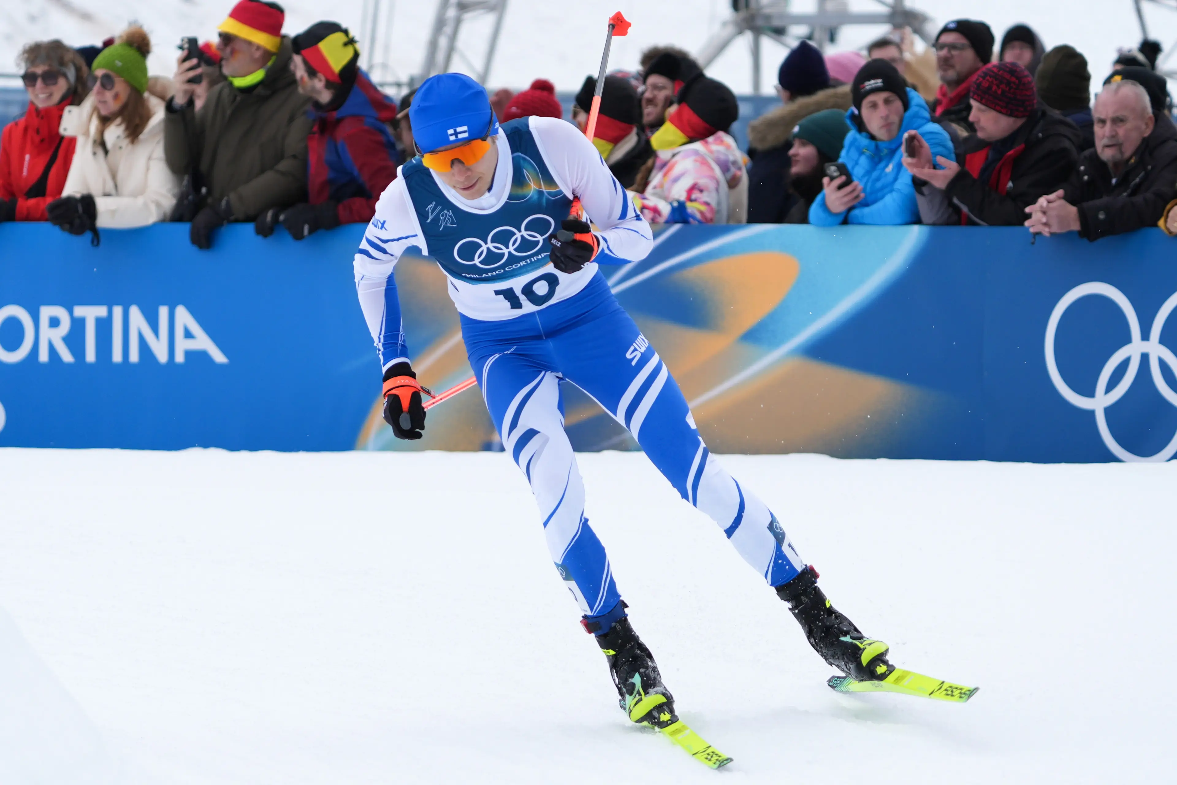 Finland's Eero Hirvonen in action at the Winter Olympics. Image: Getty 