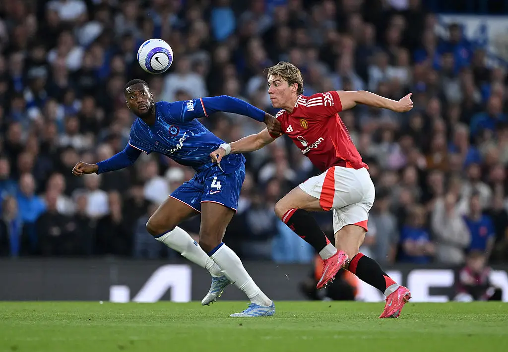 Ramus Hojlund in action against Chelsea (Credit:Getty)