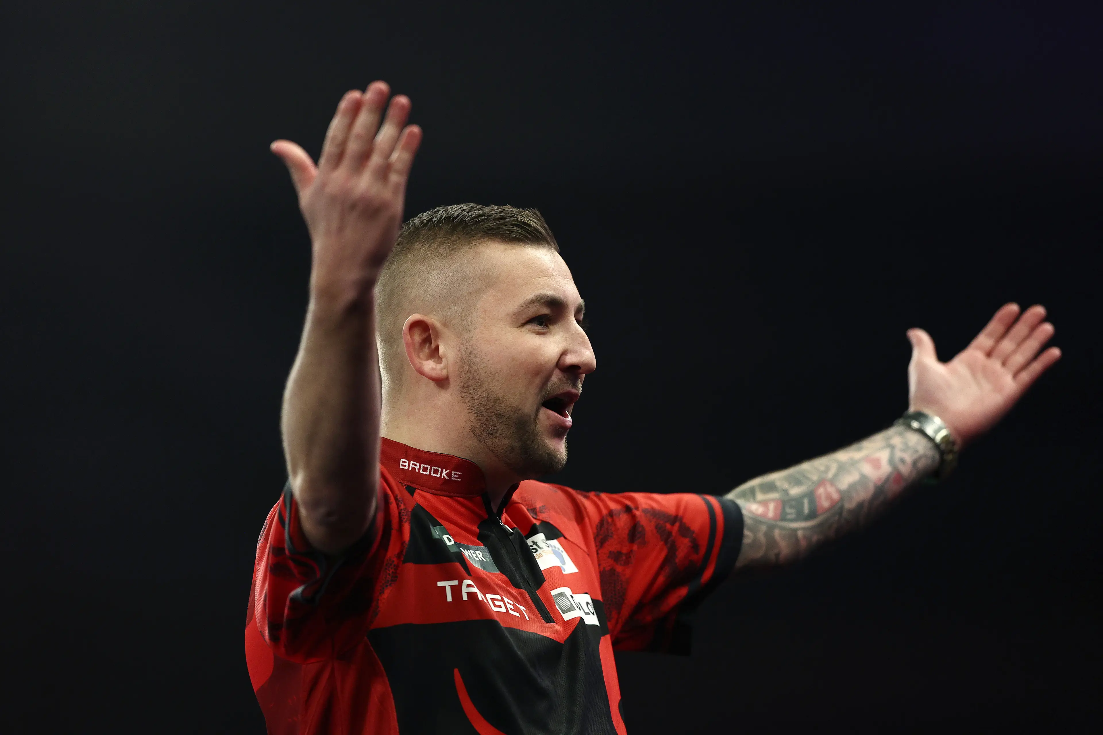 Nathan Aspinall is through to the last eight. Image: Getty