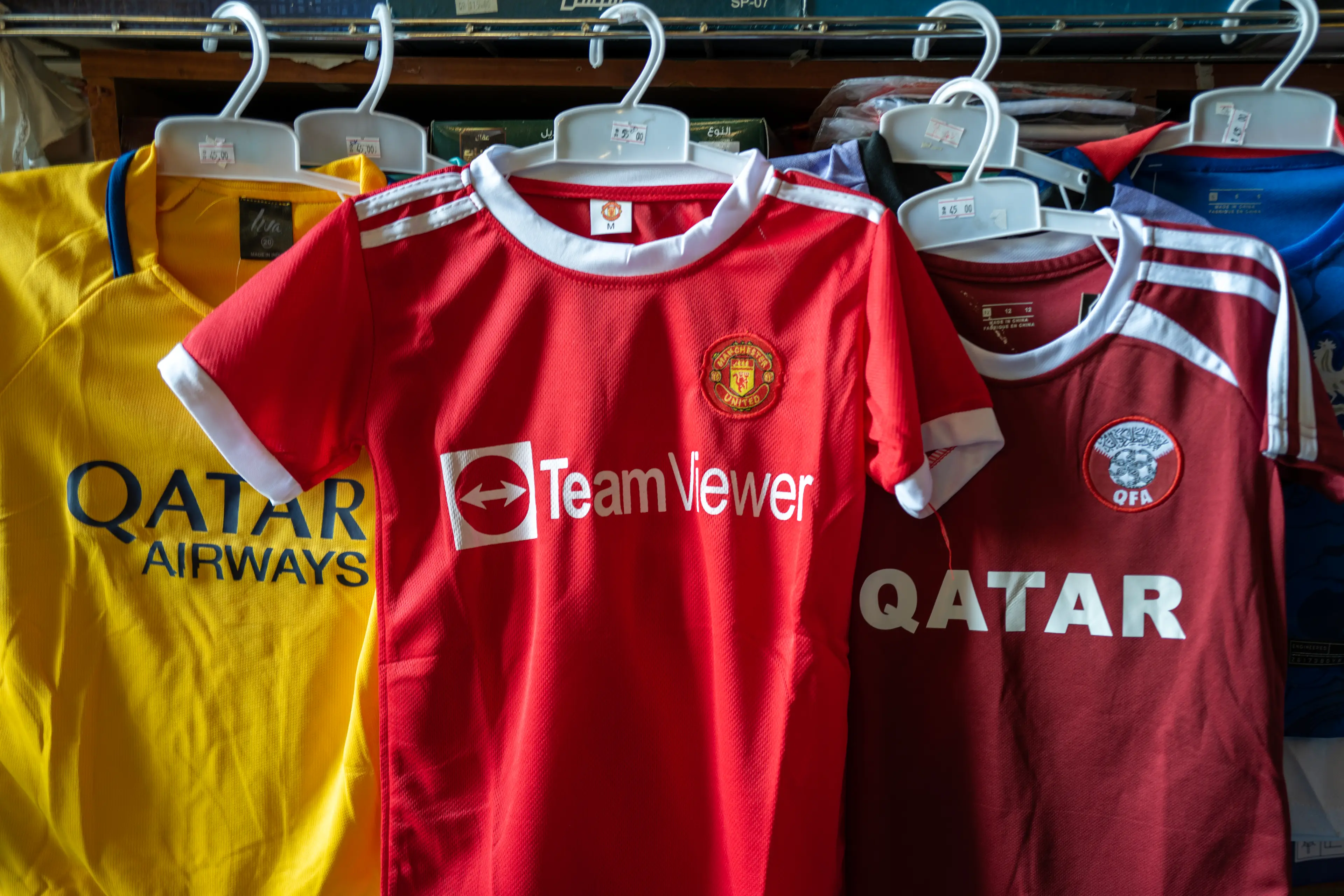 Fake football shirts (Image: Getty)