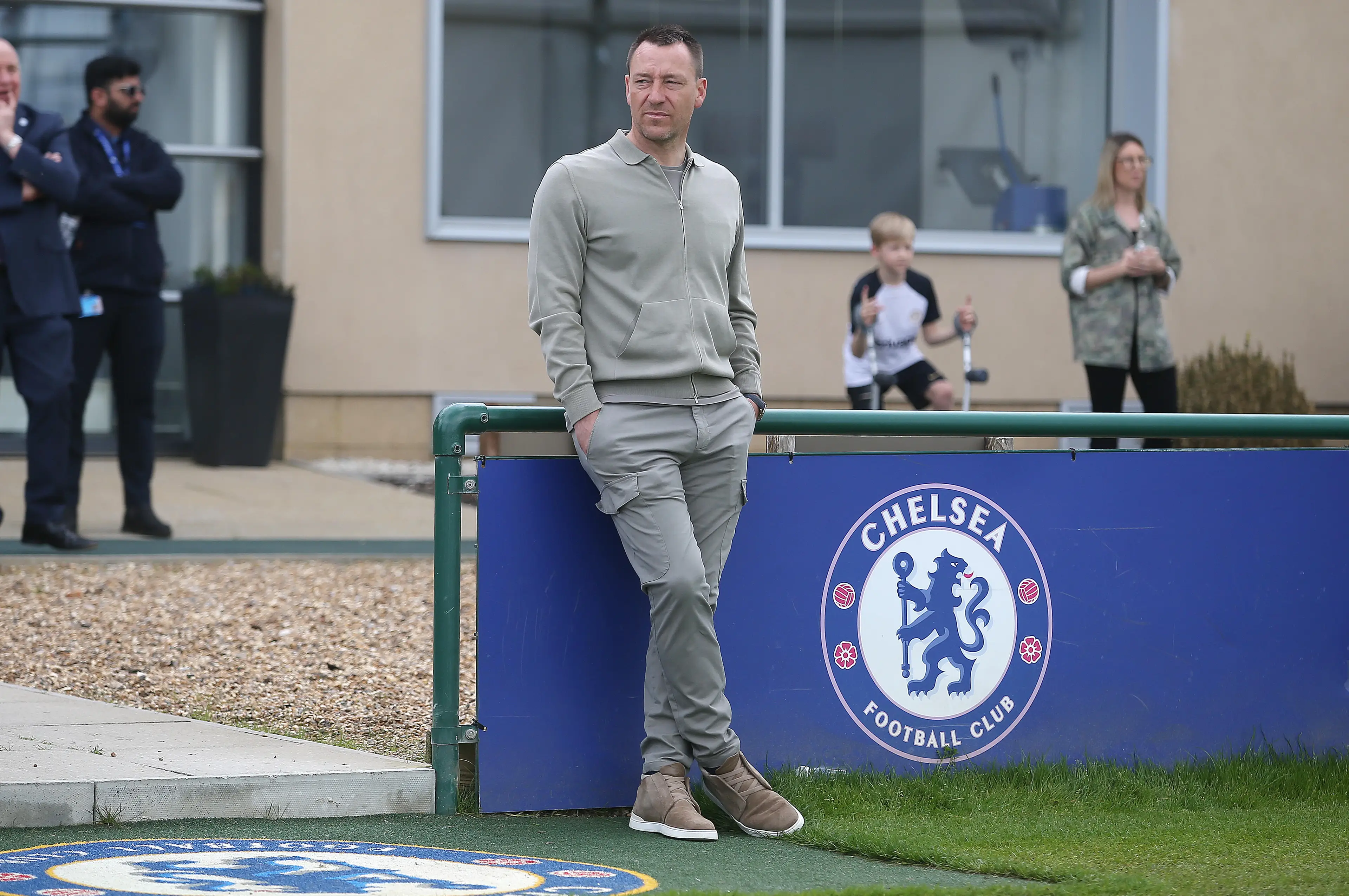 John Terry works in a part-time capacity with Chelsea’s academy in a mentor role. Image: Getty 