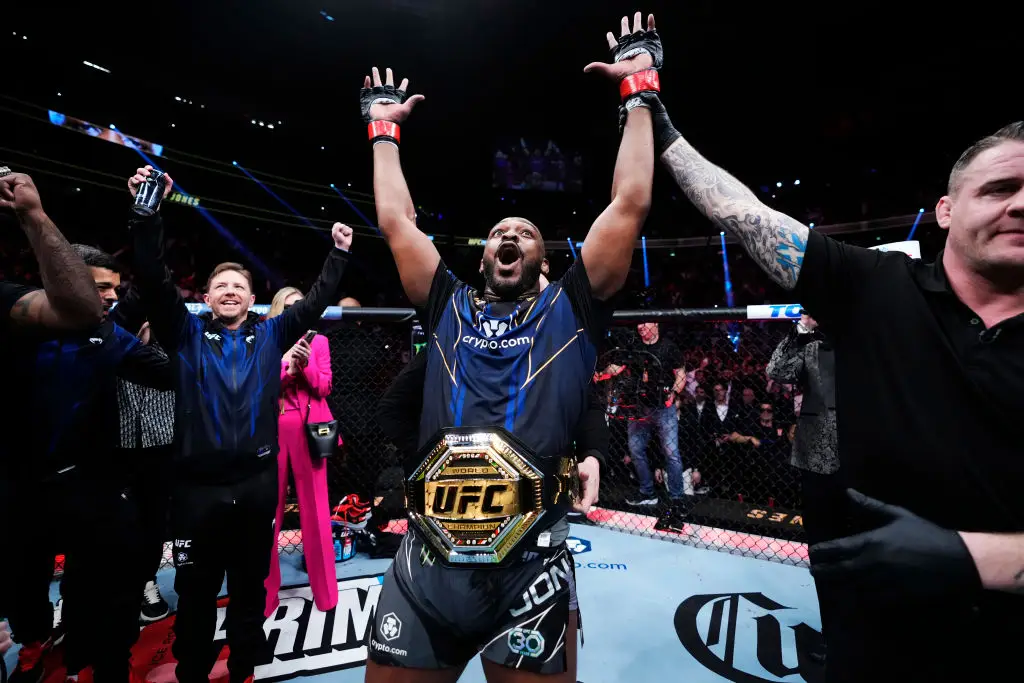 Jon Jones last fought in March 2023, defeating Ciryl Gane to win the UFC heavyweight title. (Image: Getty)