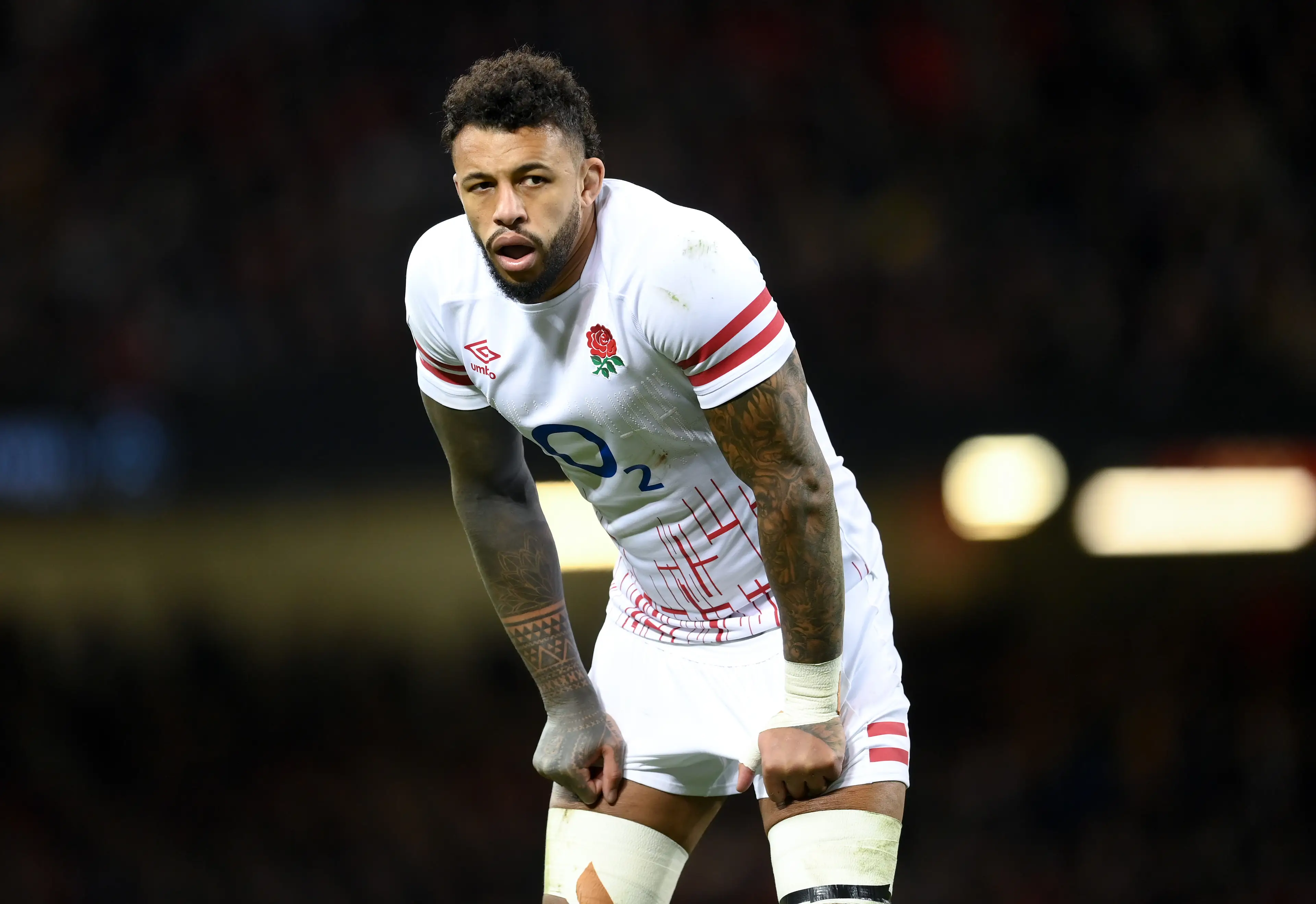  Courtney Lawes of England looks on during the Six Nations Rugby match between Wales and England at Principality Stadium on February 25, 2023 in Cardiff, Wales (Getty Images)