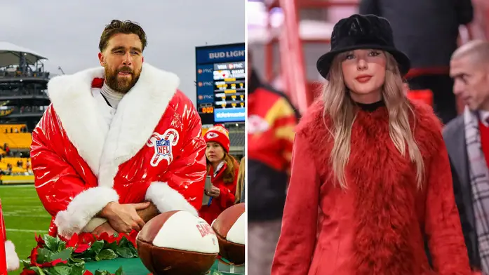 Travis Kelce's bizarre Christmas gift to Taylor Swift revealed after she missed his record breaking touchdown