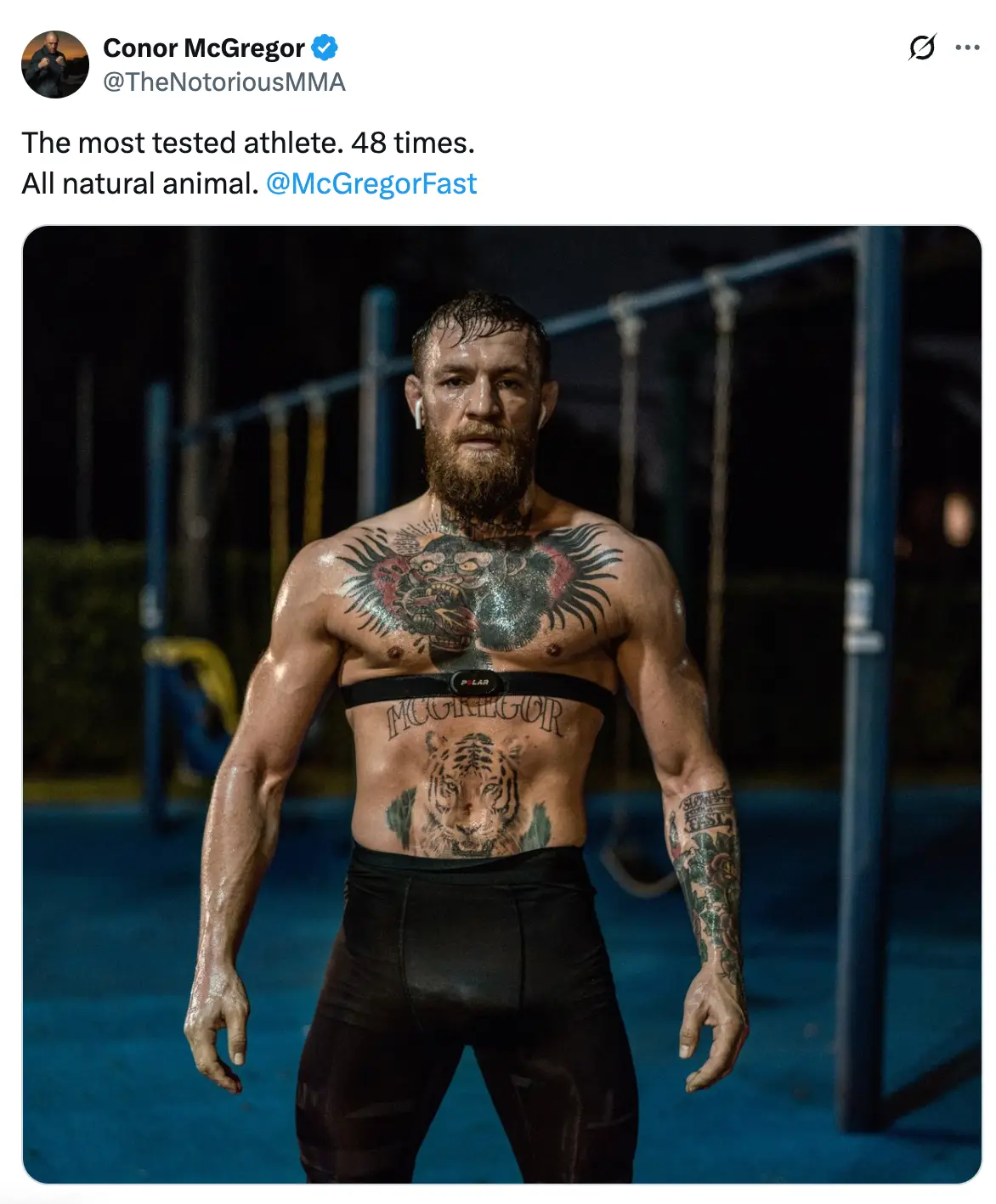 Conor McGregor claimed he was the most tested athlete in 2019. Image: Instagram/Conor McGregor 