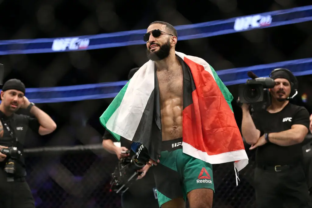 Muhammad was crowned the new UFC welterweight champion at UFC 304 (Image: Getty)