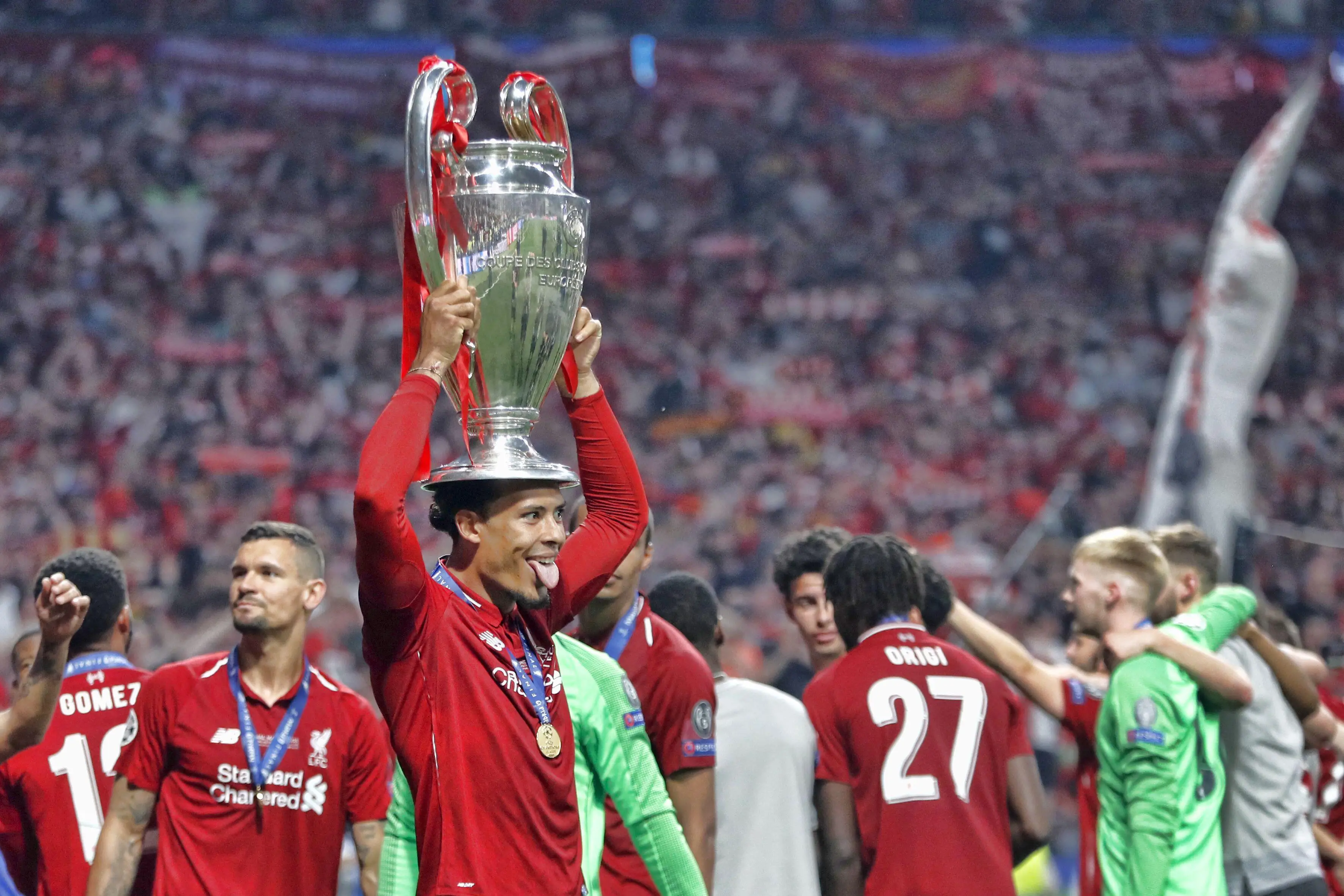 Van Dijk has been more successful with trophies. Image: PA Images