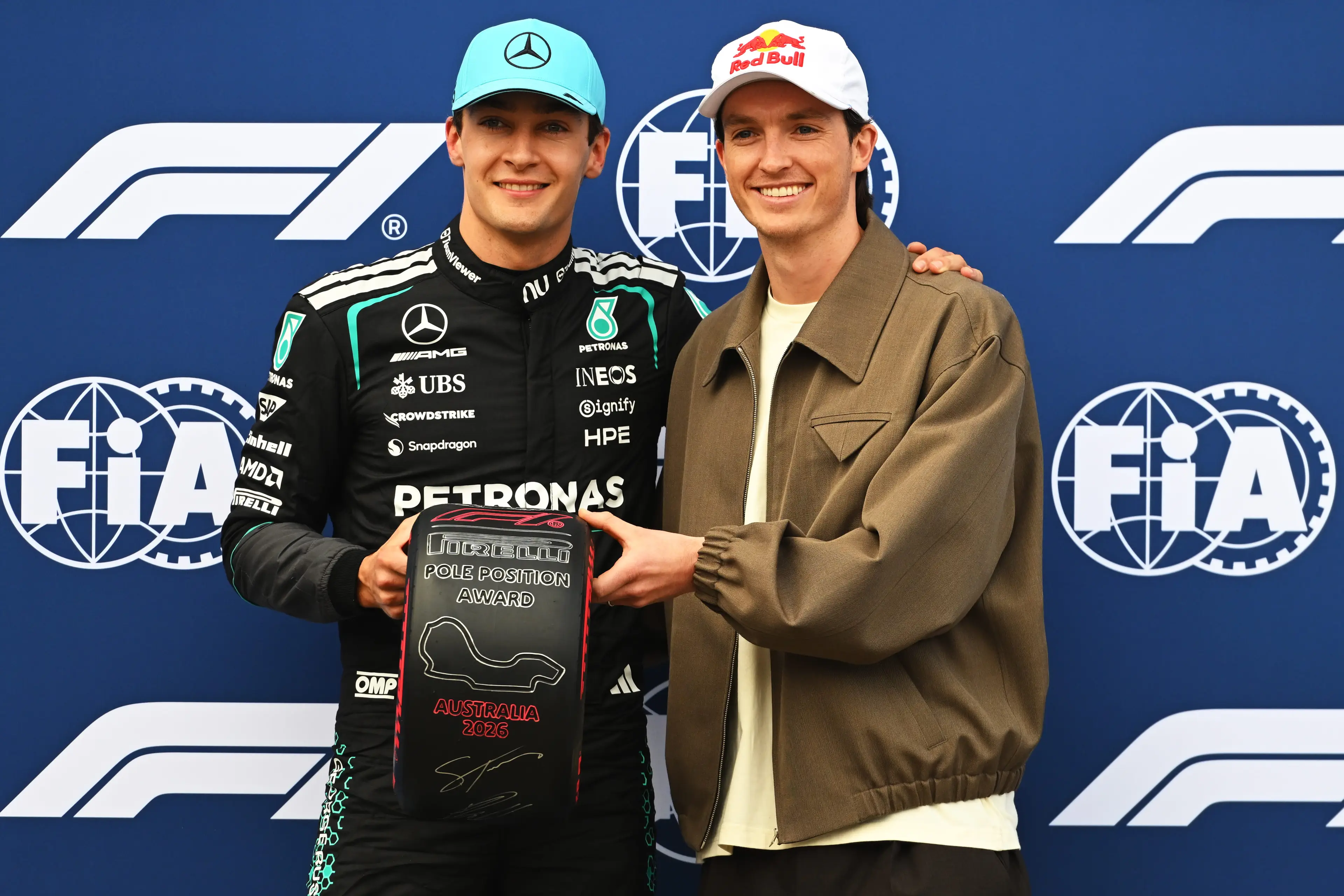 George Russell is on pole for the Australian GP (Image: Getty)
