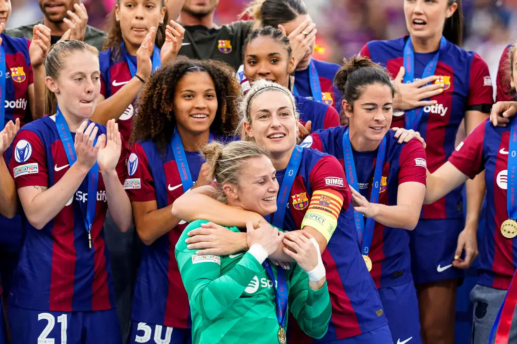 Nike supply kits for the Barcelona men's and women's teams (