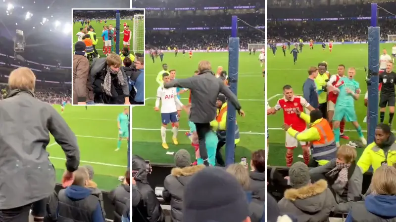 Fan footage shows perfect angle of the moment Aaron Ramsdale was attacked