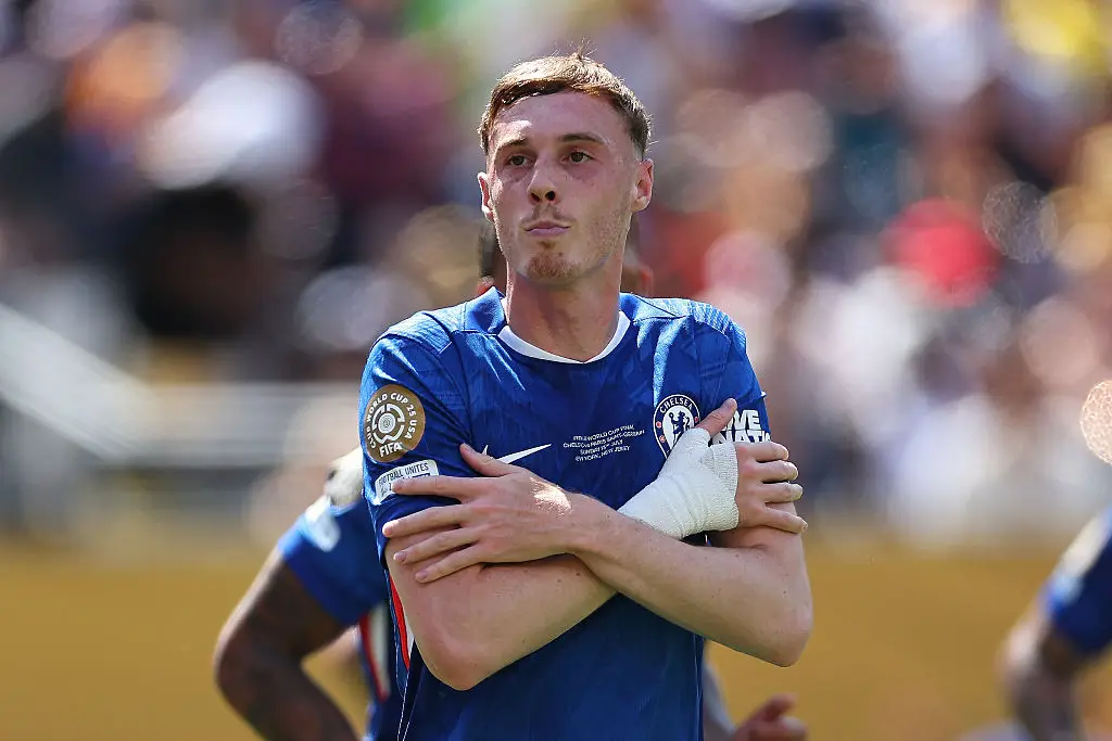 Cole Palmer doing his 'Cold' celebration (Credit:Getty)