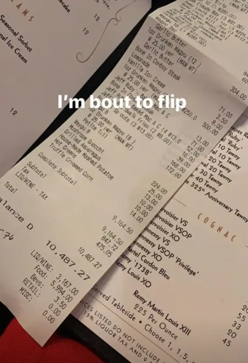 D'Andre Walker posted the bill to his Instagram story (Credit:D'Andre Walker/IG)