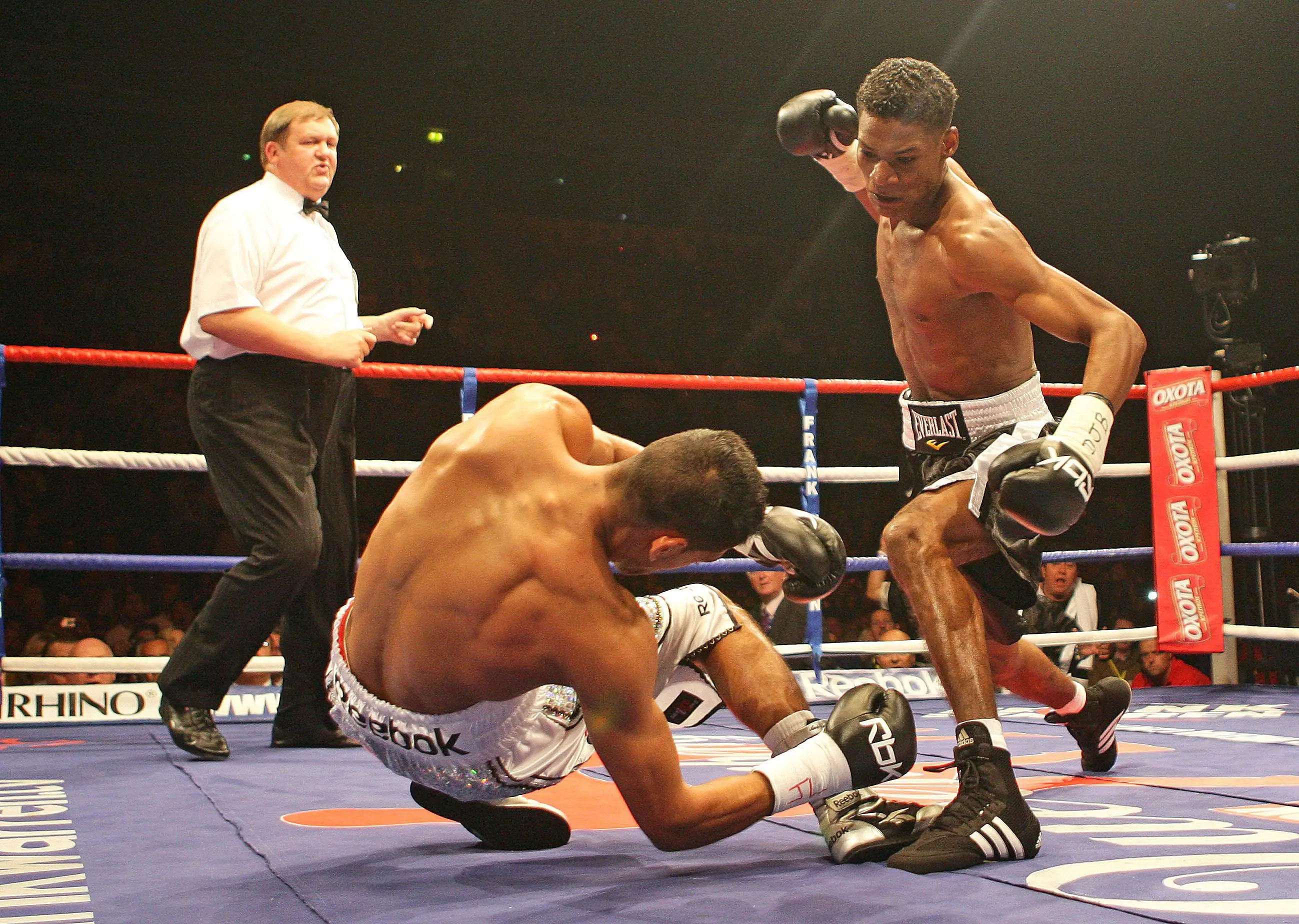 Khan was blown away by Breidis Prescott in 2008 (Image: PA)