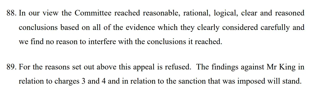 WPBSA provided written conclusions surrounding Mark King's ban appeal (Image: WPBSA)