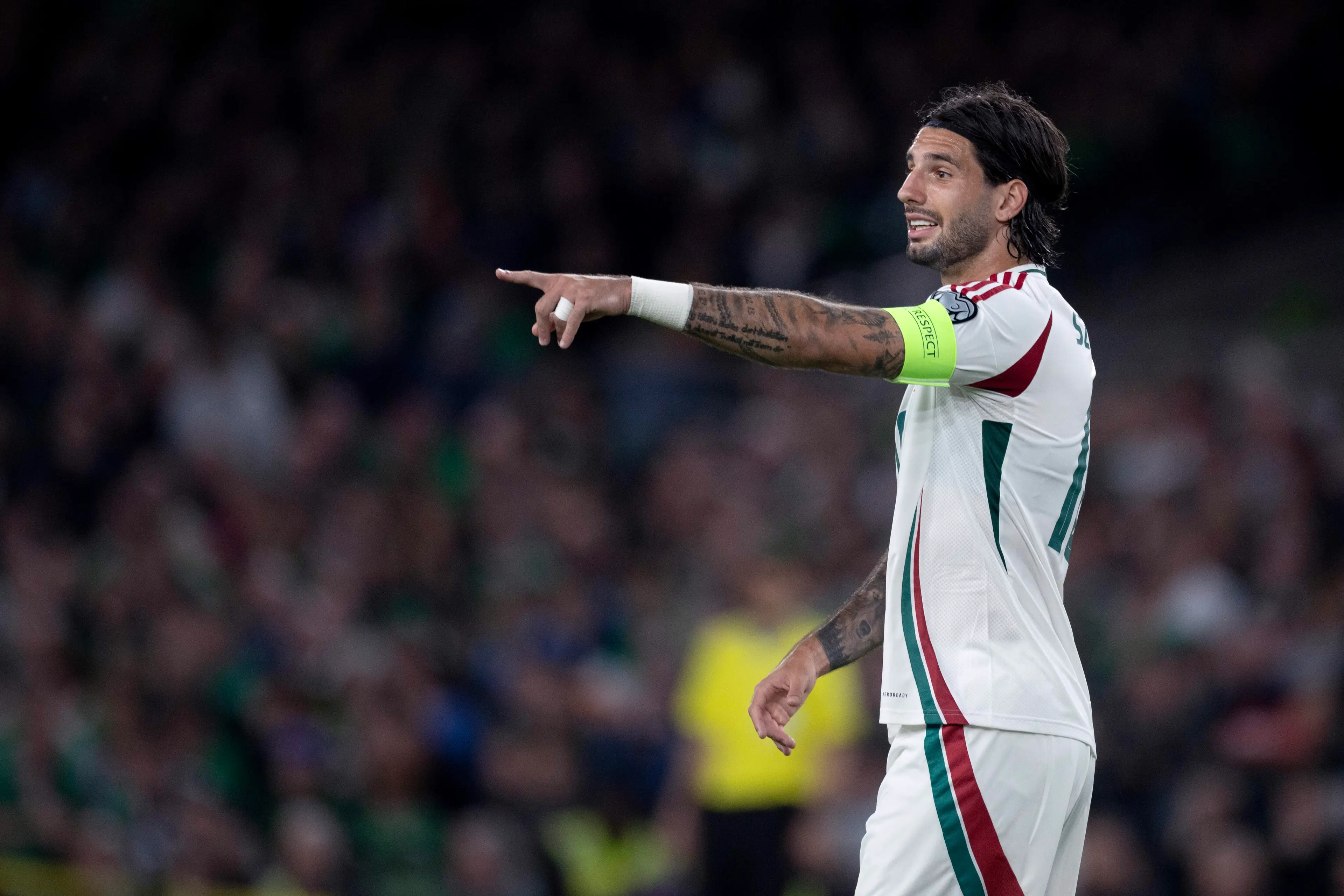 Szoboszlai played in a deeper role for Hungary. Image: Getty