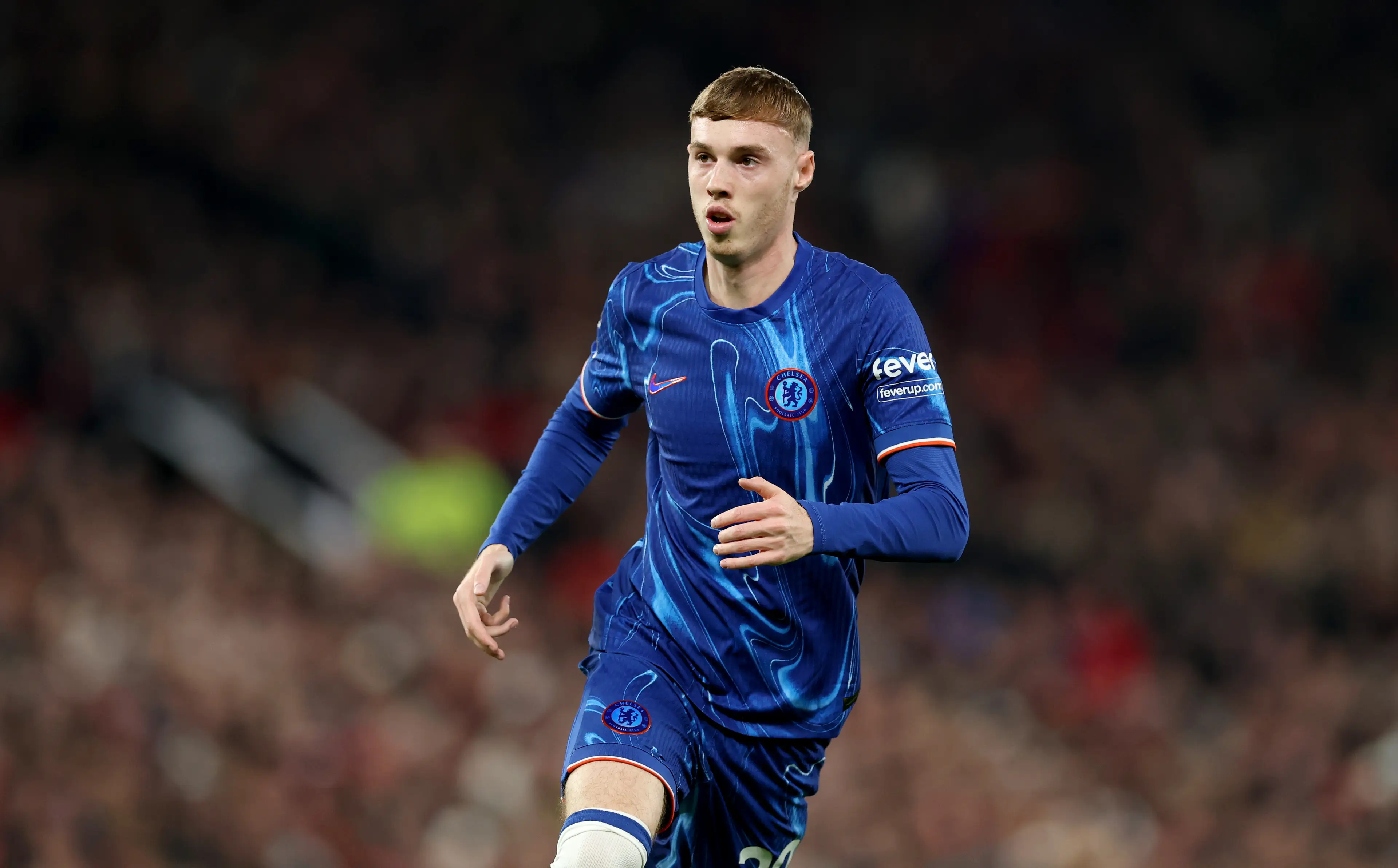 Cole Palmer in action against Manchester United. Image: Getty 