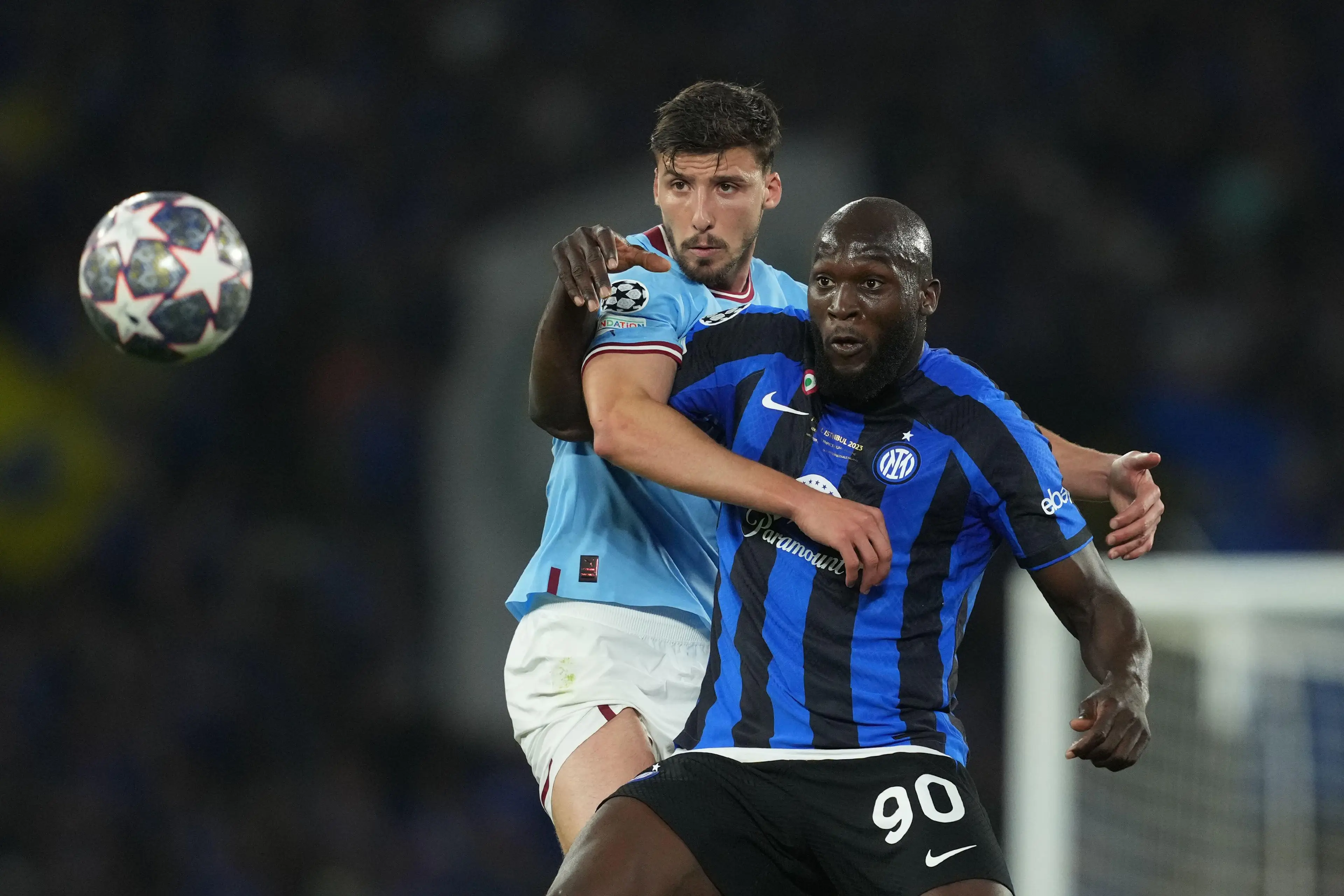 Romelu Lukaku in action for Inter Milan during the Champions League final. Image: Alamy