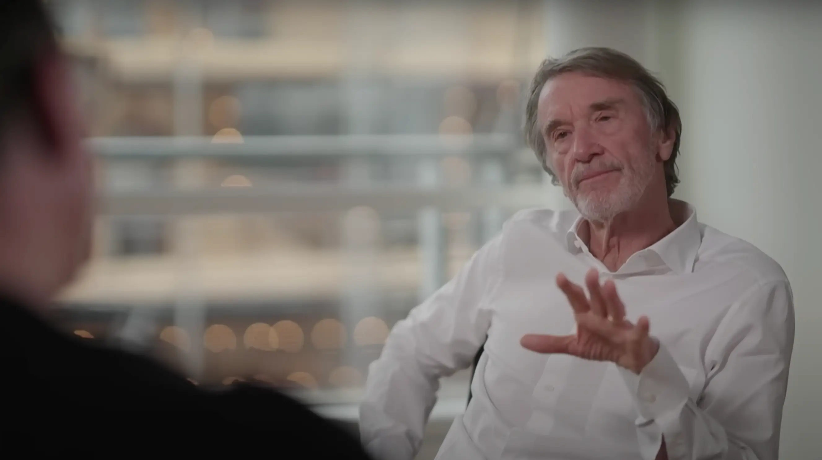 Ratcliffe spoke about cost-cutting measures with Neville. Image credit: YouTube/The Overlap