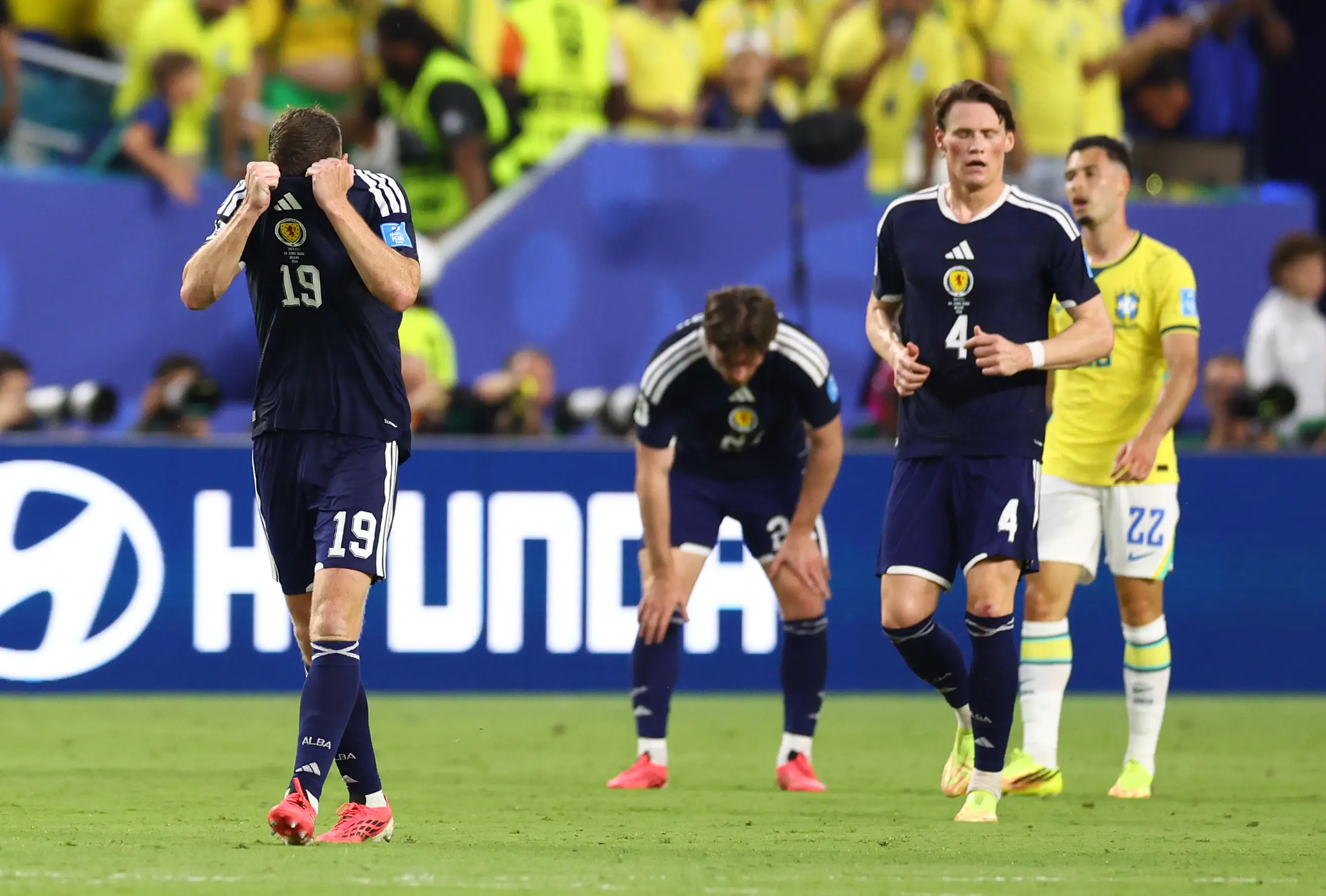 It was a disappointing night for the Scots. Image credit: Getty